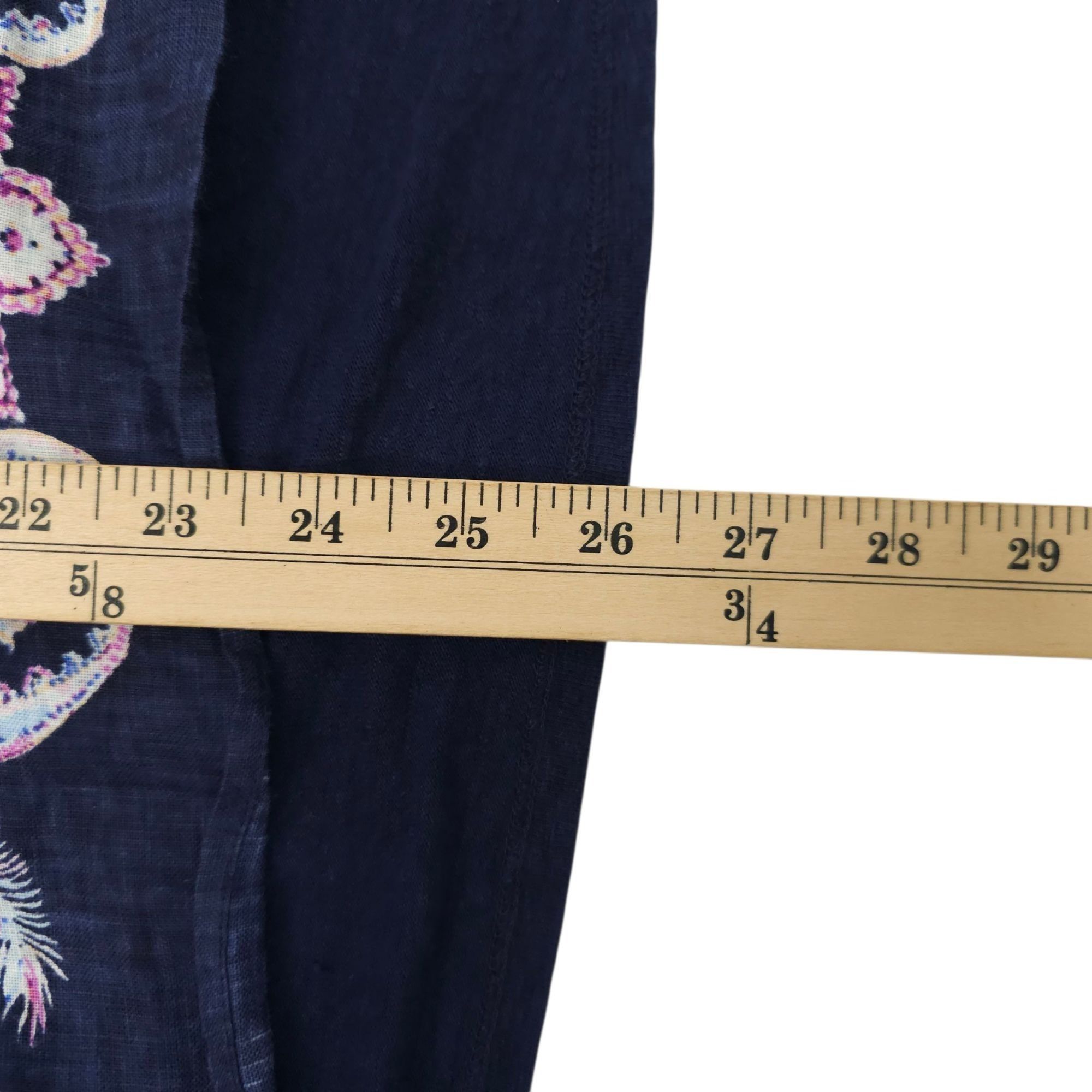 Chicos Chicos Pullover Top Womens 2 US L Paisley Linen 3/4 Sleeve Size L / US 10 / IT 46 - 19 Thumbnail