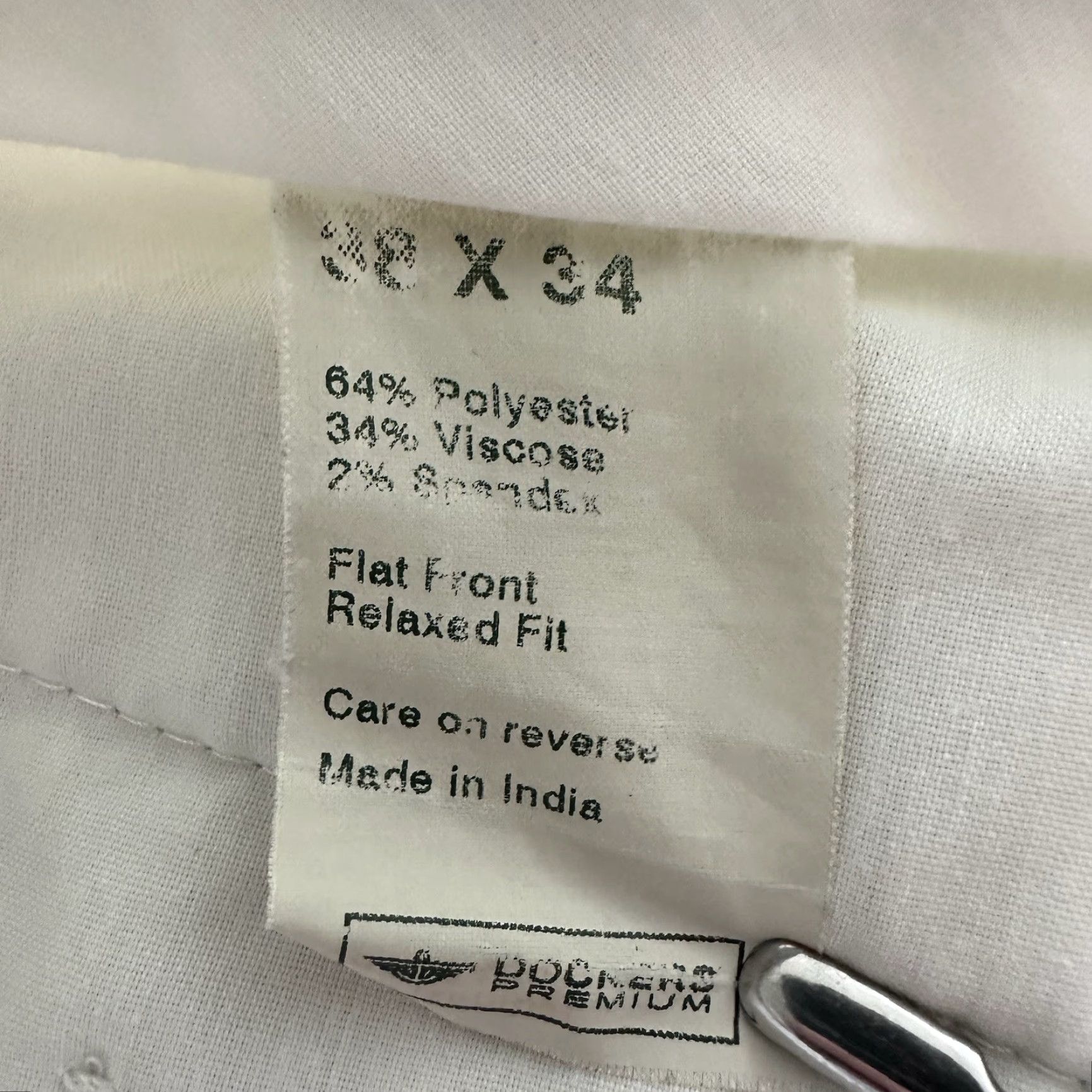 Dockers DOCKERS Pants Mens 38x34 Flat Front Khakis Stretch Relaxed Regular Ivory Solid Front Type: Flat Front Style: Khakis Size US 38 / EU 54 - 5 Thumbnail