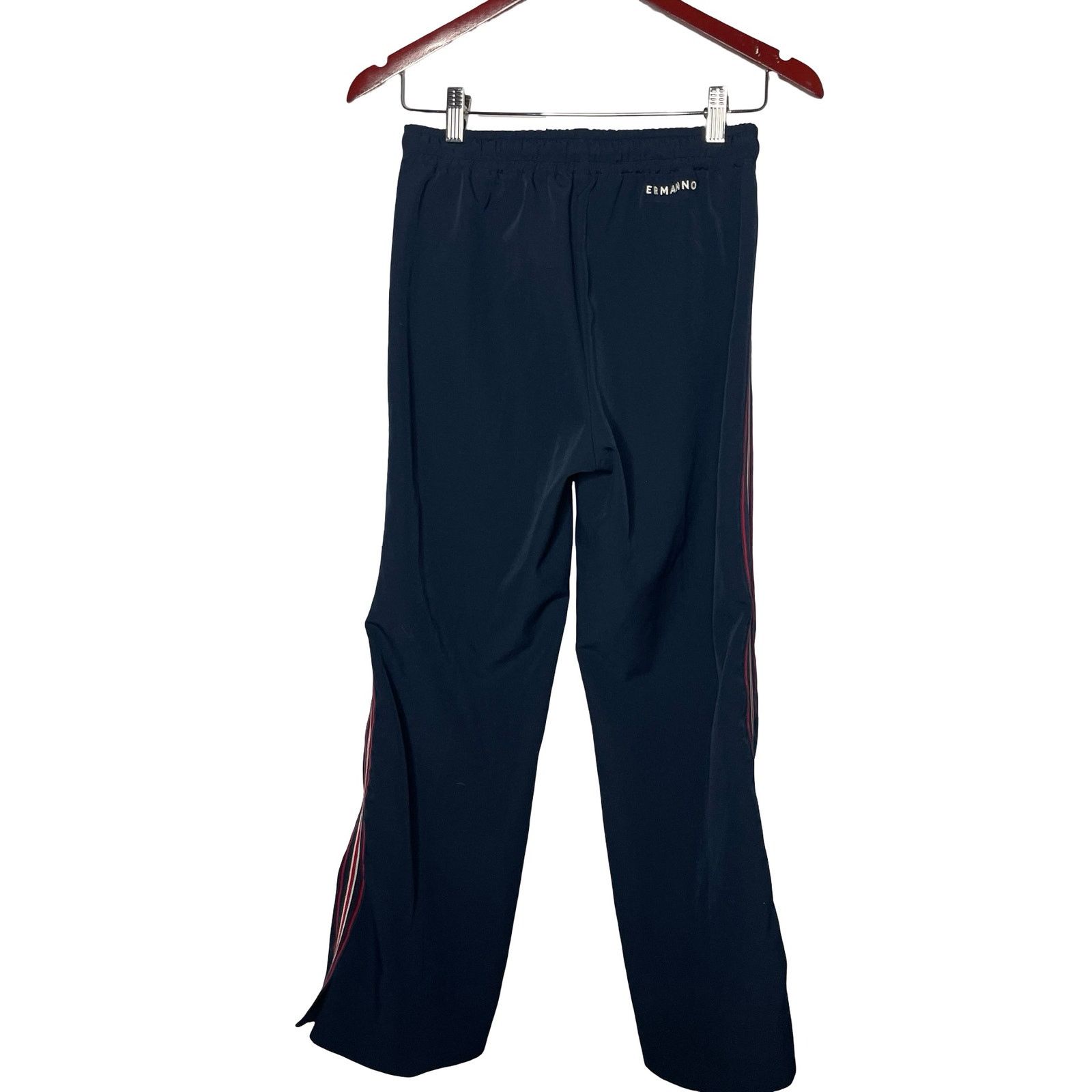 Ermanno Scervino Ermanno Scervino Navy Crepe Wide Leg Pull On waist Pants Size 28" / US 6 / IT 42 - 2 Thumbnail