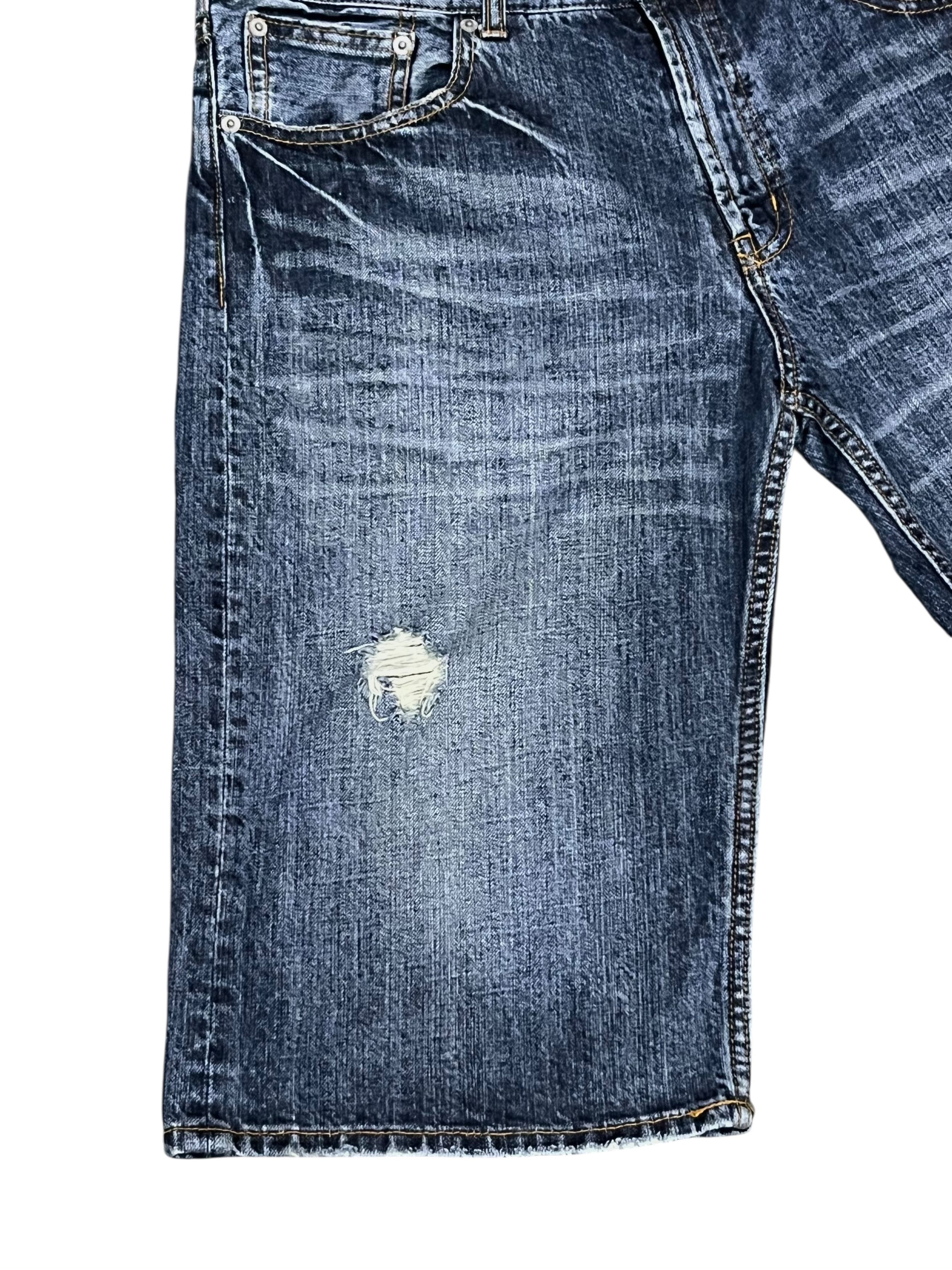 Seditionaries Skull Embroidery Rhinestone Sunburst Punk Denim Shorts Size US 30 / EU 46 - 7 Thumbnail