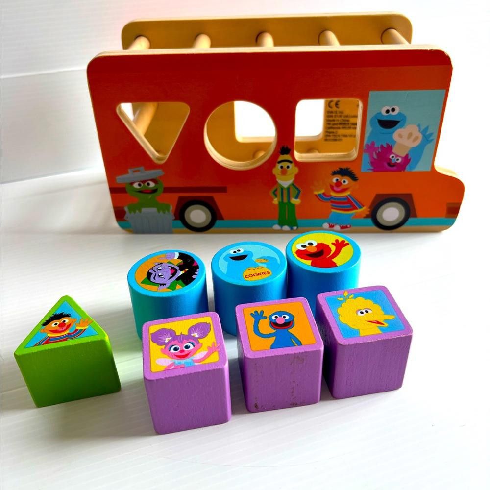 Designer Bright Starts Sesame Street Foodie Truck Wooden Toy Size ONE SIZE - 1 Thumbnail