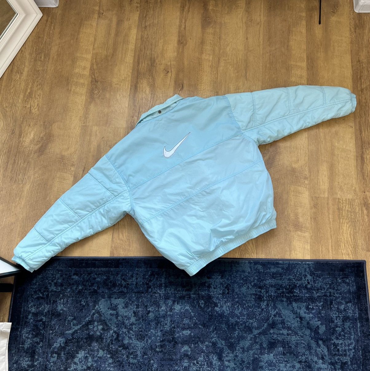 Vintage Nike blue vintage jacket turquoise big swoosh RARE Size M / US 6-8 / IT 42-44 - 2 Thumbnail
