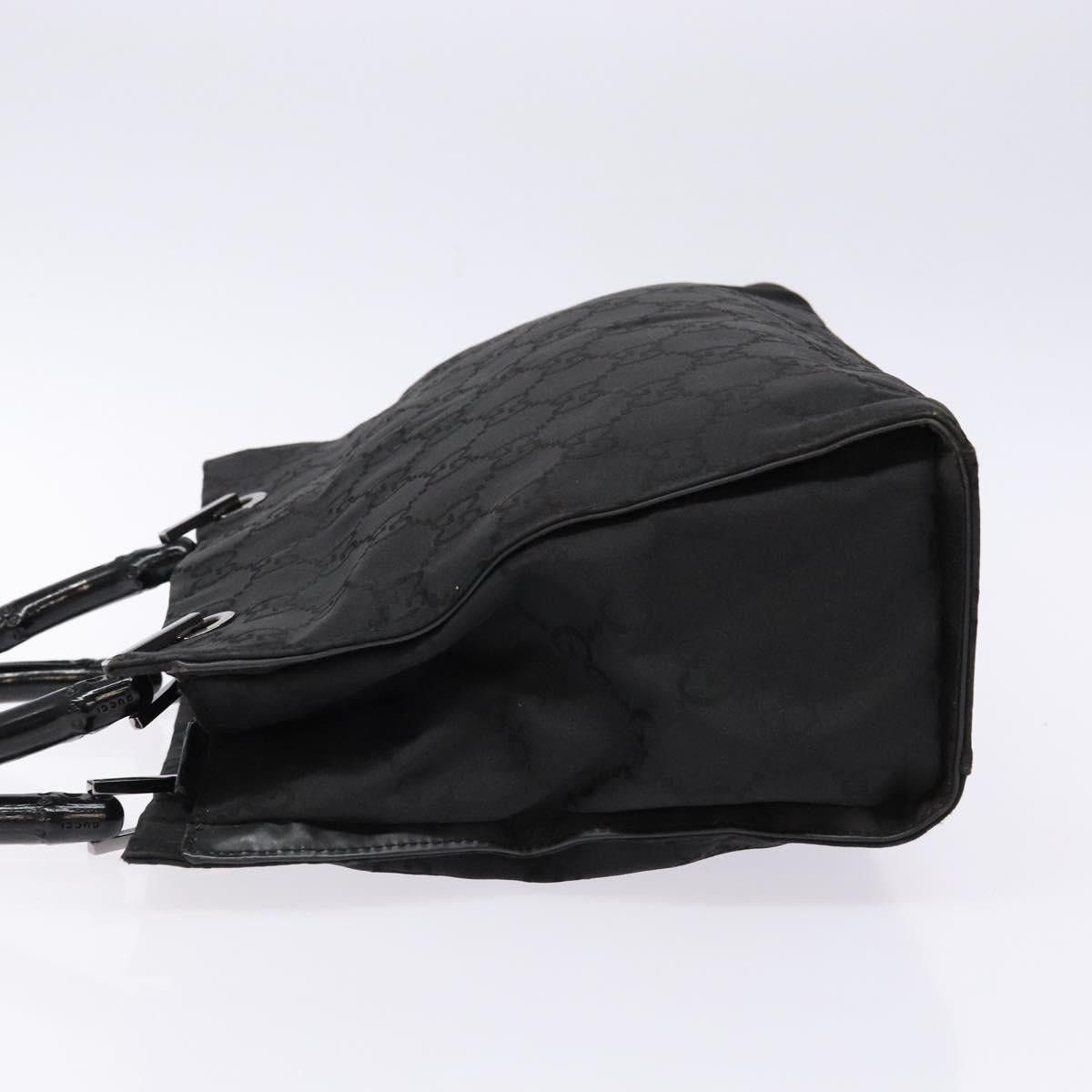 Gucci GUCCI GG Canvas Bamboo Hand Bag Nylon Black Silver 002 002 Size ONE SIZE - 5 Thumbnail