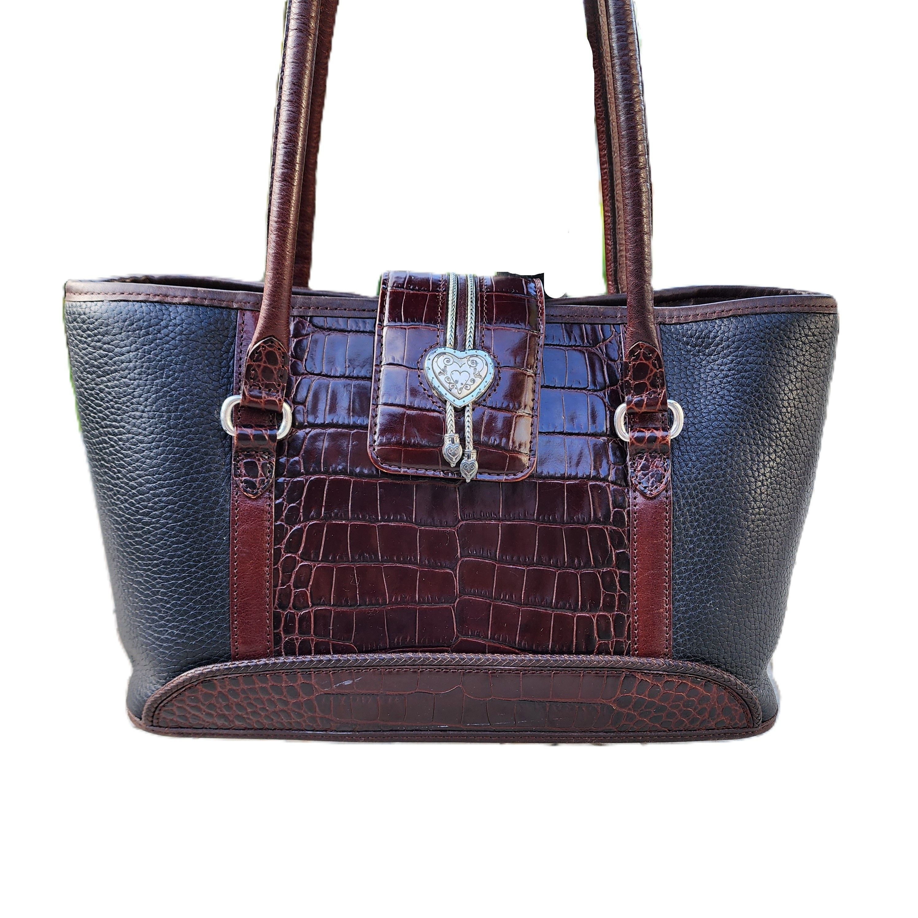 Brighton Vintage Brighton Leather Croc Embossed Tote Shoulder Bag Size ONE SIZE - 1 Thumbnail