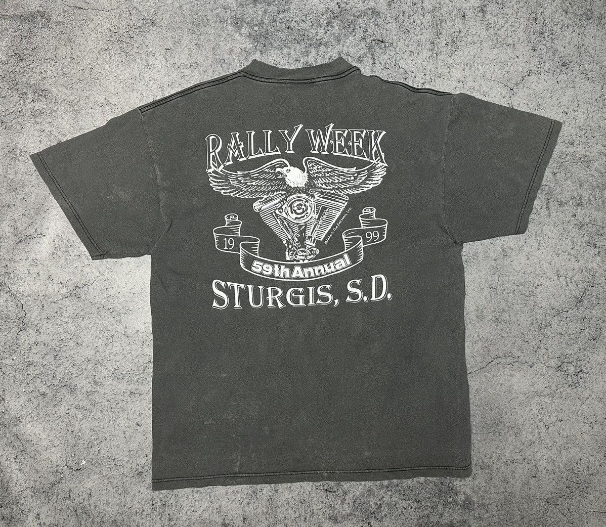 Tultex Vintage Rally Week 1999 59th Annual Tultex tag Tee Size US XL / EU 56 / 4 - 9 Thumbnail