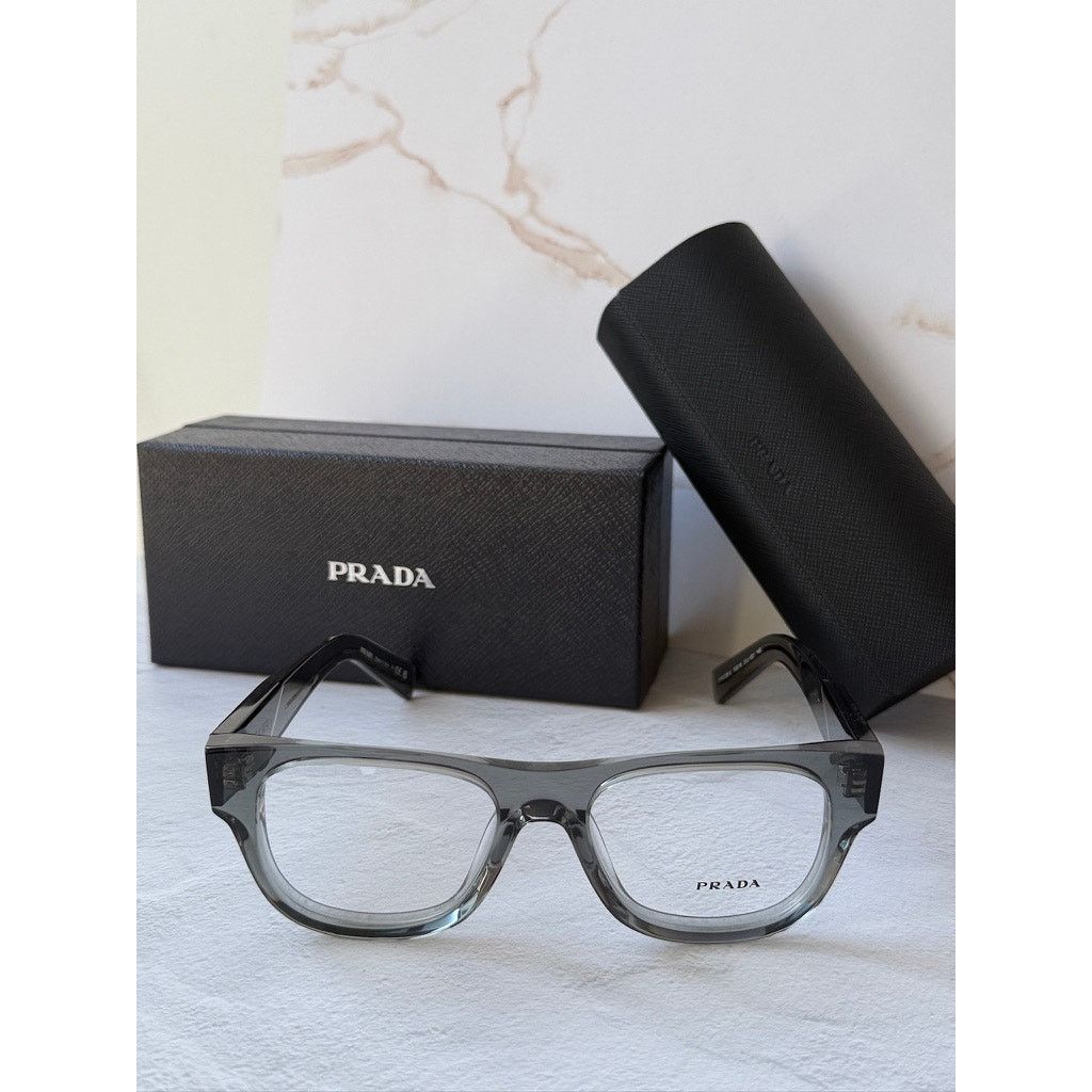 Prada NEW Prada PR D08U Transparent Green Unisex Eyeglasses Frames Size ONE SIZE - 4 Thumbnail
