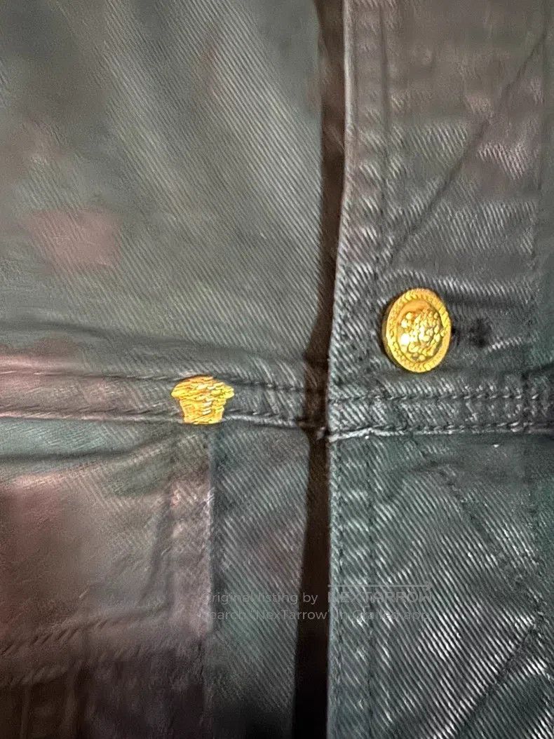 Versace Versace Black Bull Denim Jacket Size US L / EU 52-54 / 3 - 3 Thumbnail