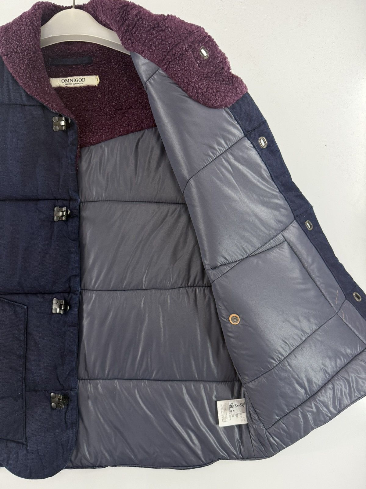 OMNIGOD 🔥 Omnigod Japan Puffer Indigo Blue Vest Size US L / EU 52-54 / 3 - 8 Thumbnail
