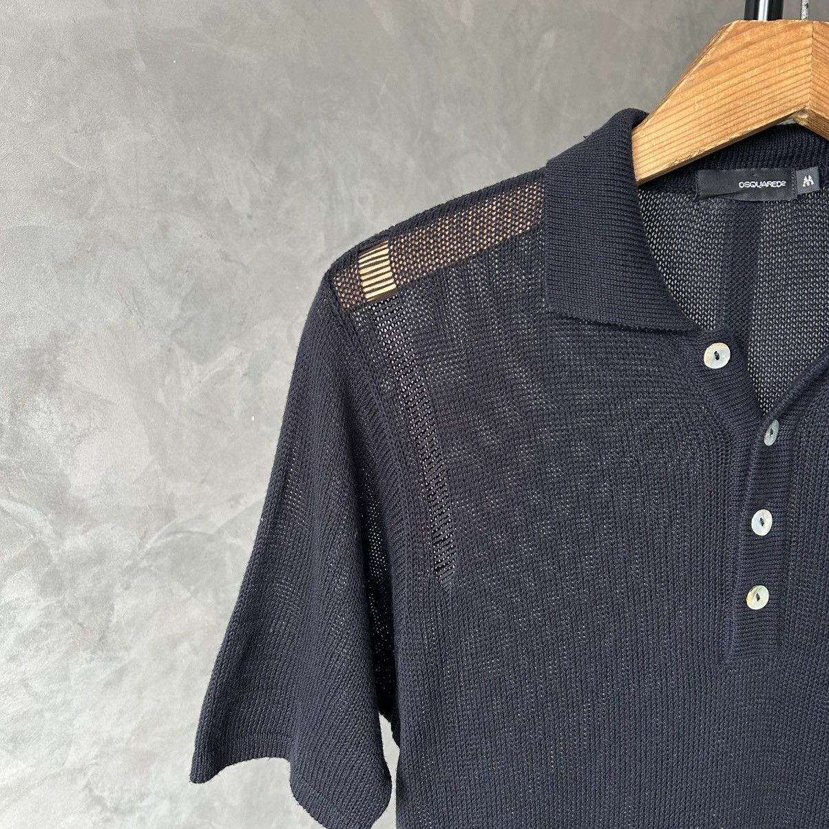 Dsquared2 Dsquared 2 Mesh Lightweight Knit Polo T Shirt M Size US M / EU 48-50 / 2 - 4 Thumbnail