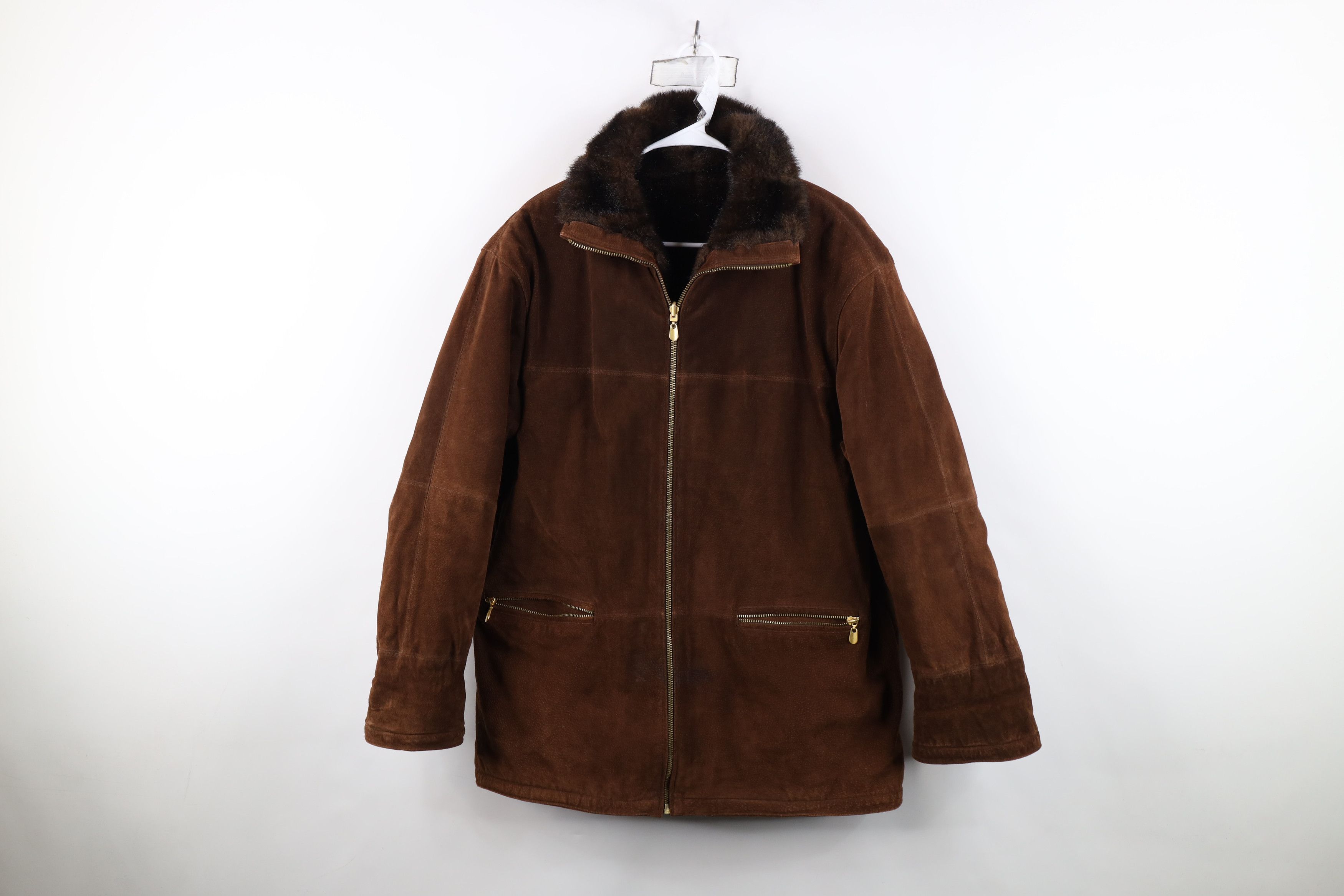 Vintage Vintage 90s Streetwear Reversible Leather Faux Fur Jacket Size L / US 10 / IT 46 - 1 Thumbnail