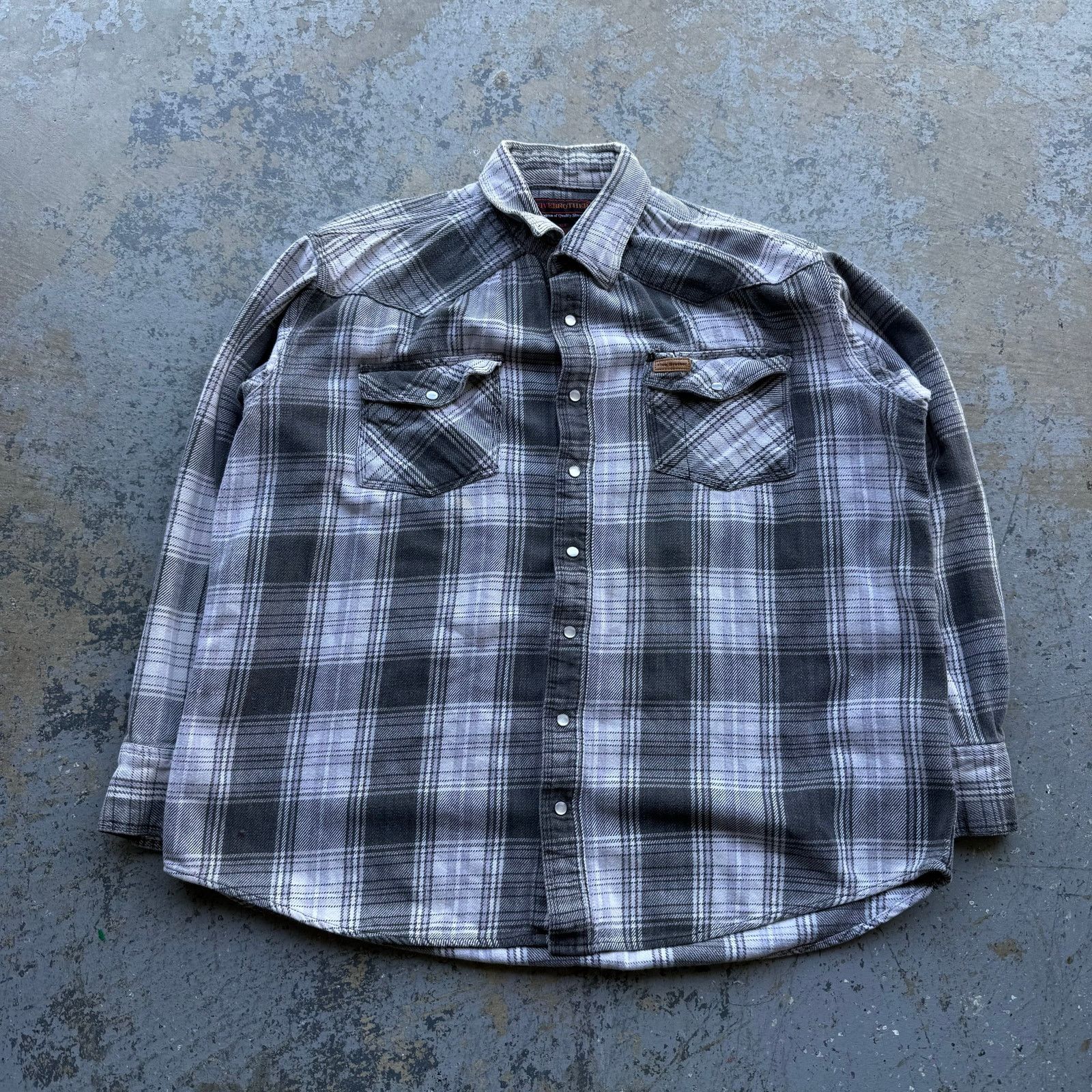 FiveBrother Vintage Five Brother Pearl Snap Cotton Flannel XLT Size US XL / EU 56 / 4 - 1 Thumbnail