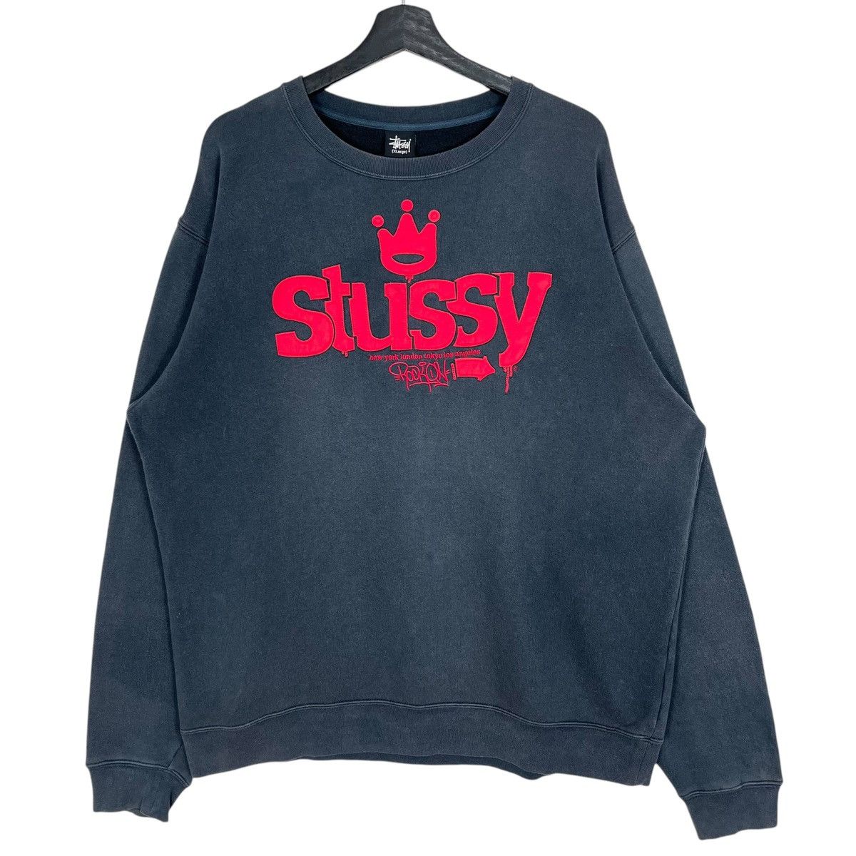 STUSSY seoul スウェット Stussy Seoul Sweater Unisex Grey 🎱 Size M (Dm to purchase