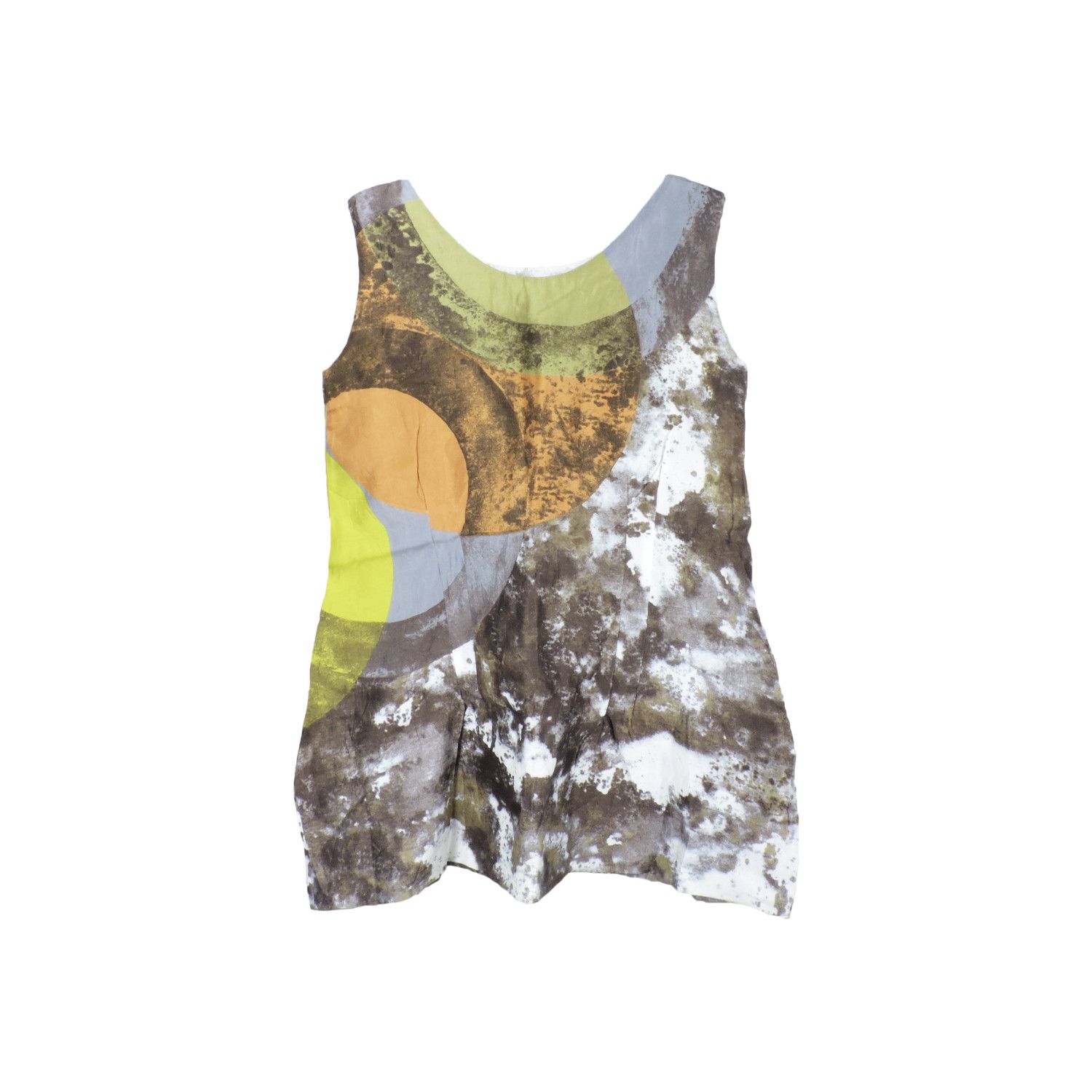 Marni MARNI SPRING 2008 MULTICOLOURED COTTON SILK MINI DRESS Size S / US 4 / IT 40 - 2 Thumbnail