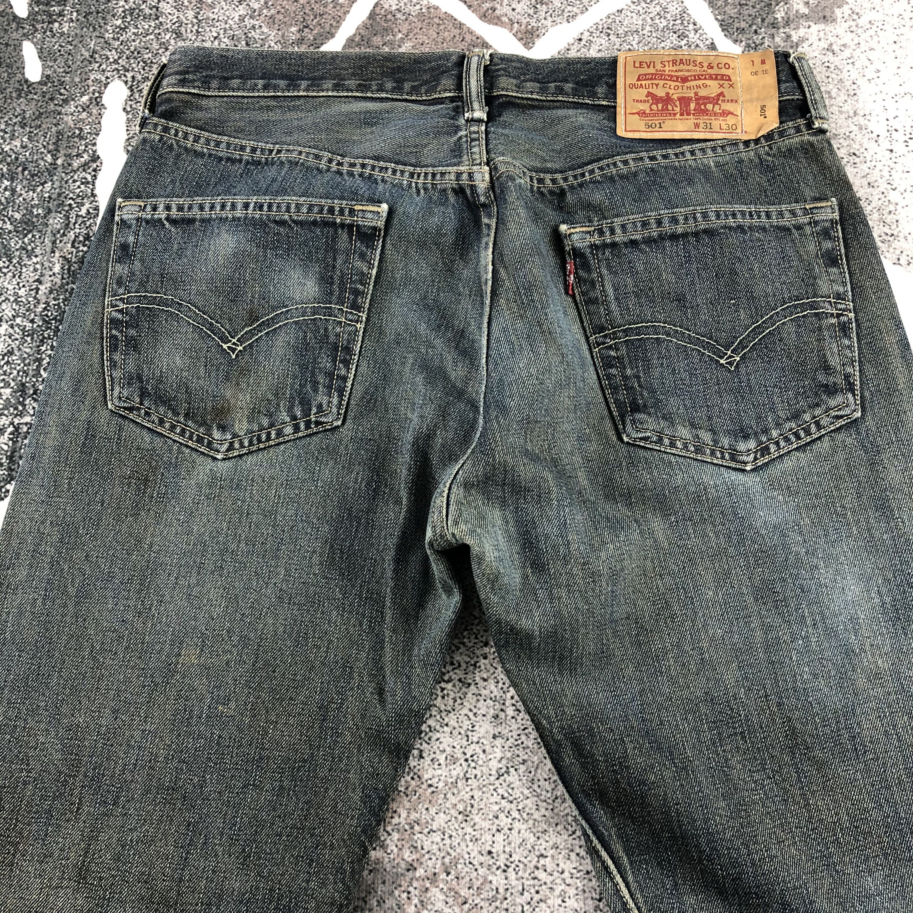 Levi's Vintage Levis 501 Jeans Rusty Blue Denim KJ723 Size US 31 - 4 Thumbnail