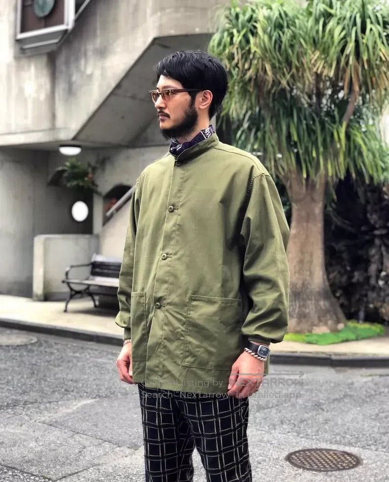 Needles Needles Water-washable military green collar jacket Size US S / EU 44-46 / 1 - 4 Thumbnail