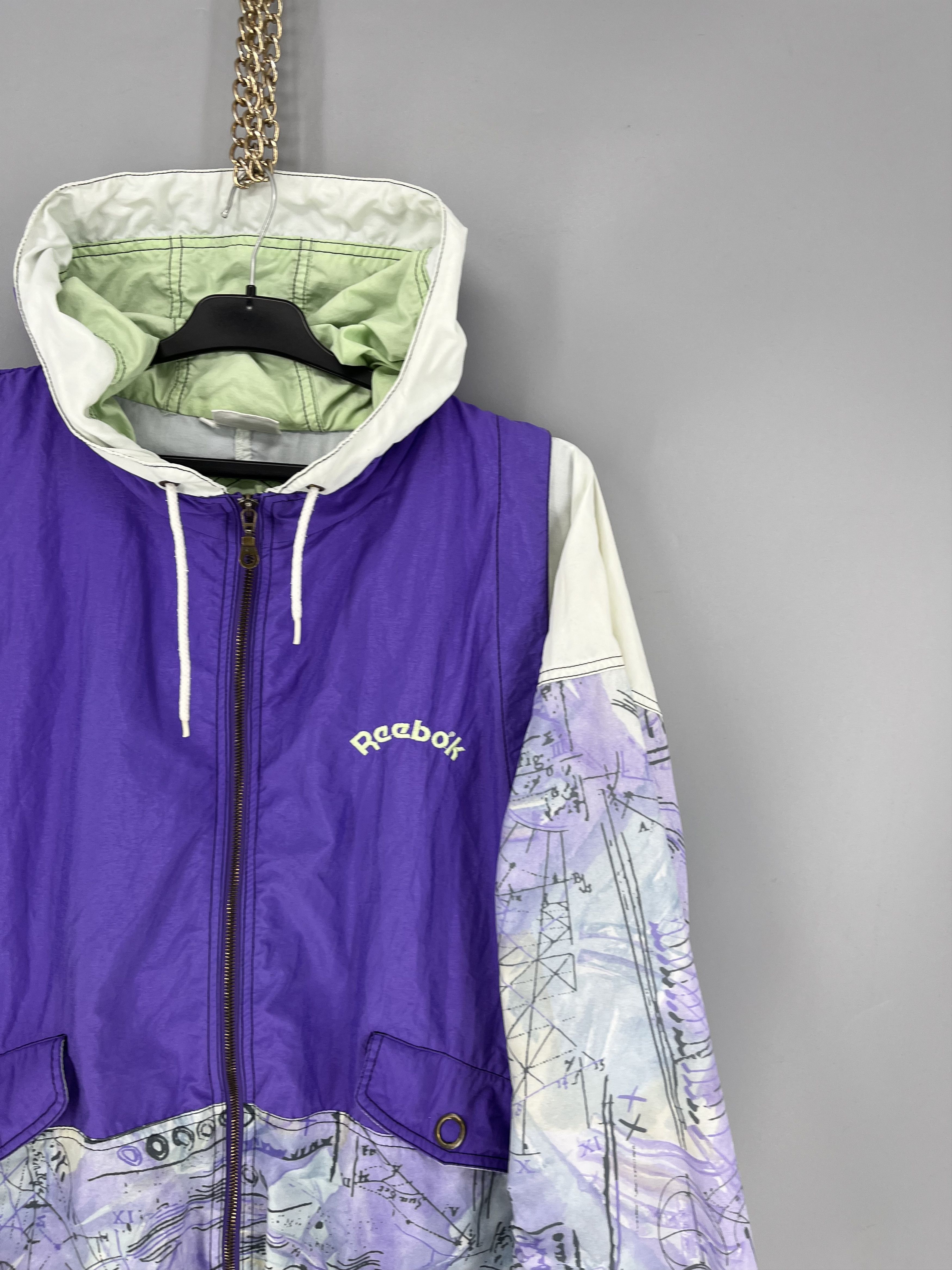 Reebok Vintage 90s Reebok Windbreaker Jacket Mens XL Purple Size US M / EU 48-50 / 2 - 5 Thumbnail
