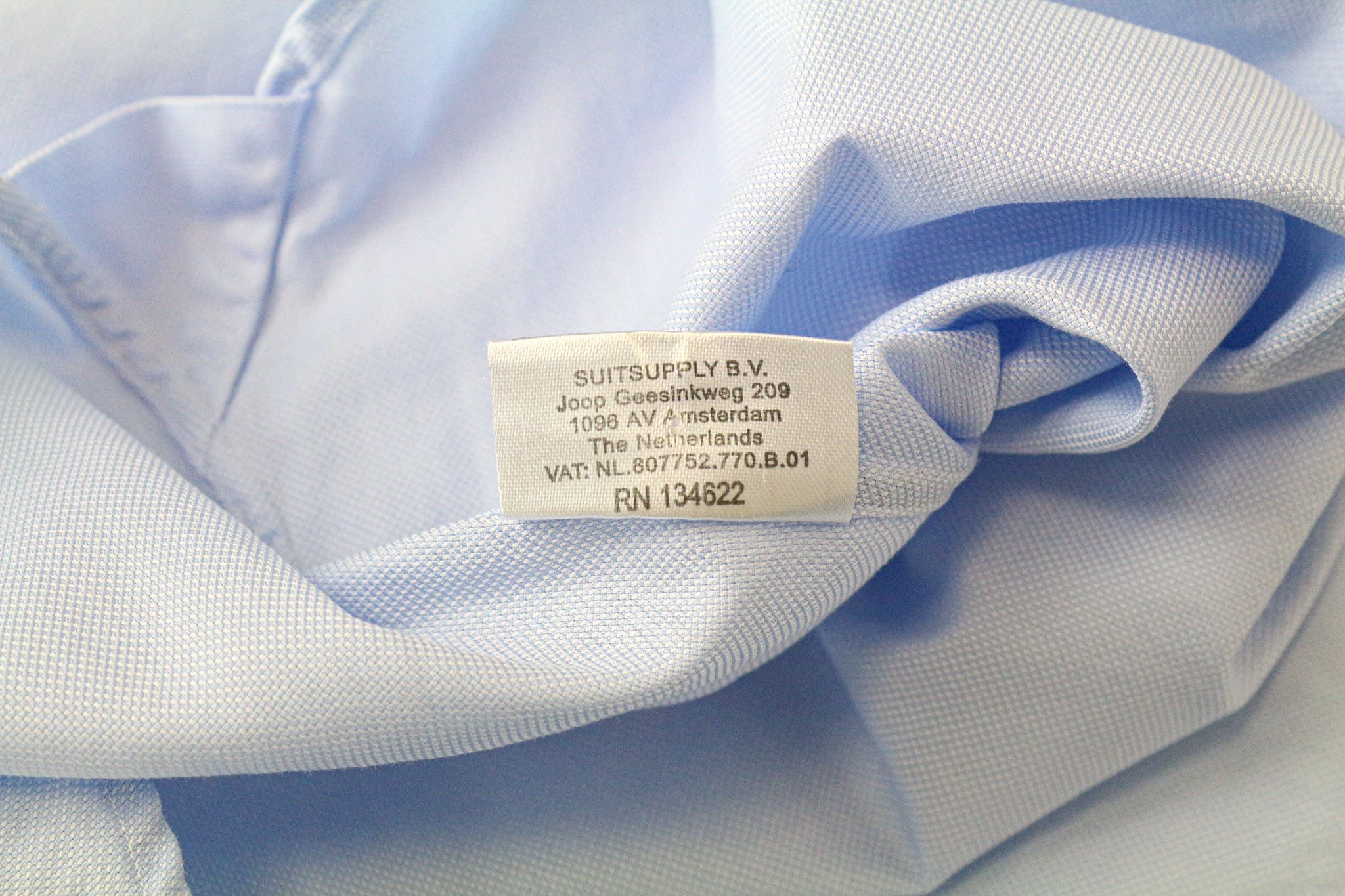 Suitsupply 36/14 Blue Cotton Button-Up Long Sleeve Shirt 79088 Size 36R - 7 Thumbnail