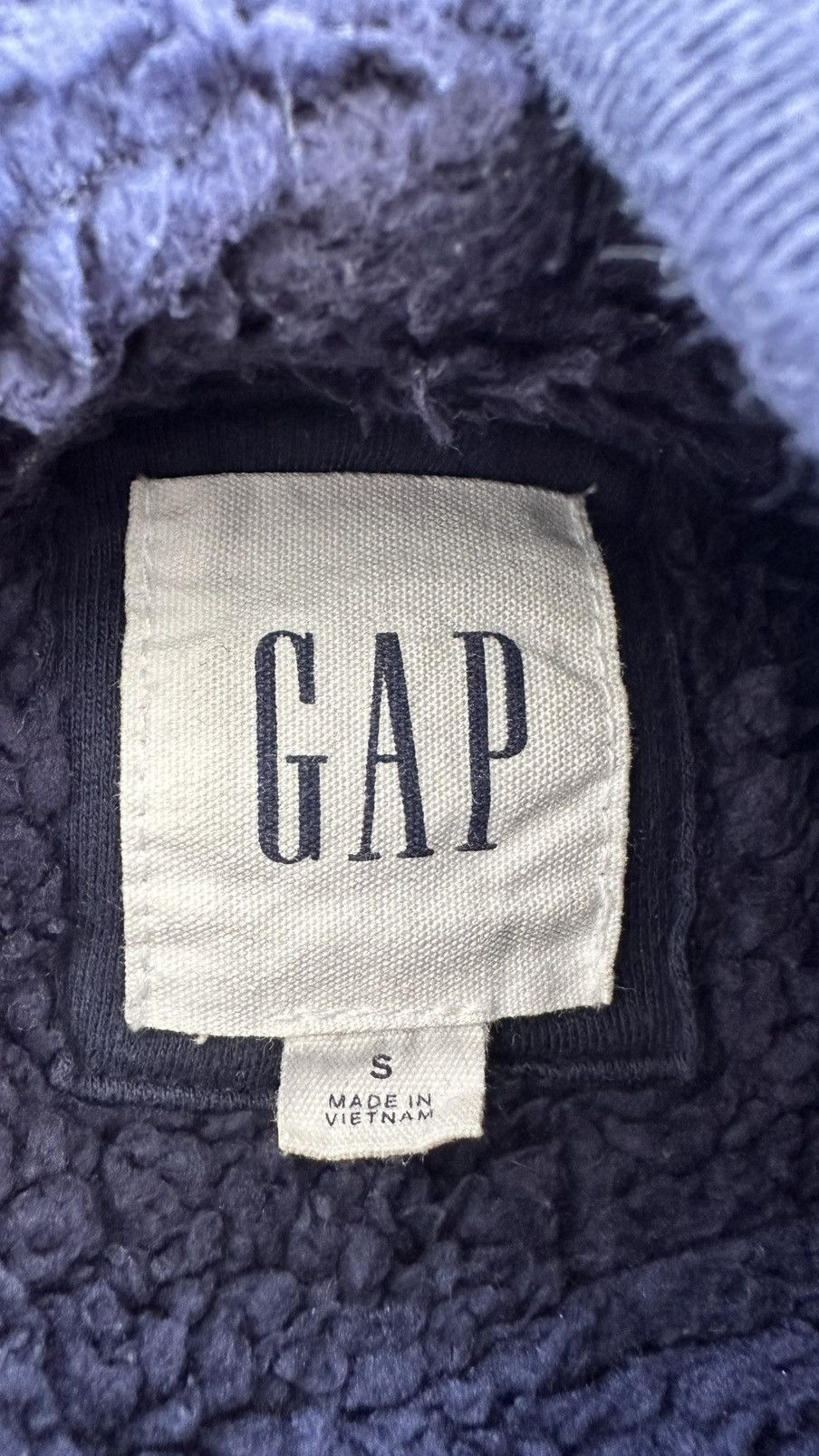 Gap × Vintage GAP HOODIE SHERPA INNER SPELLOUT HOODIE Size US S / EU 44-46 / 1 - 3 Thumbnail