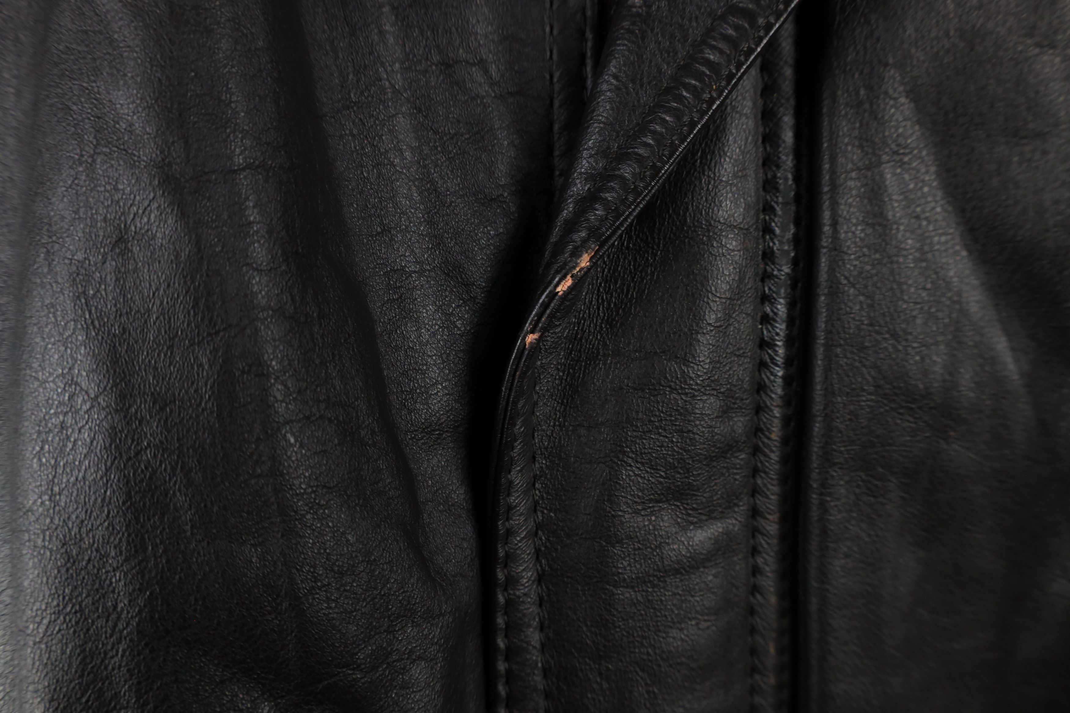 Vintage Vintage 90s Streetwear Leather Flight Bomber Jacket Brown Size US XL / EU 56 / 4 - 6 Thumbnail