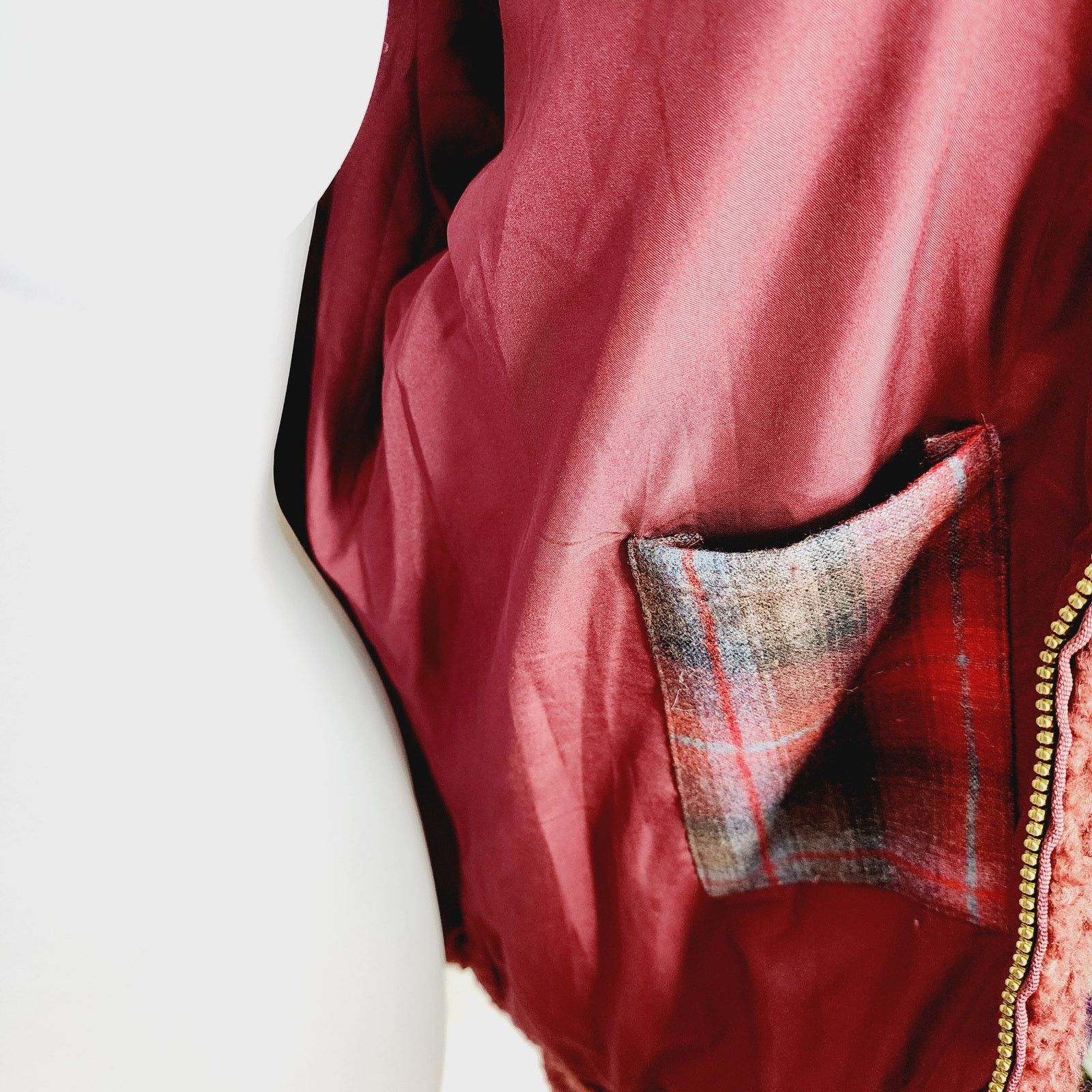 Pendleton Pendleton Western Maroon Ladies Sherpa Plaid Accent Jacket Size L / US 10 / IT 46 - 5 Thumbnail