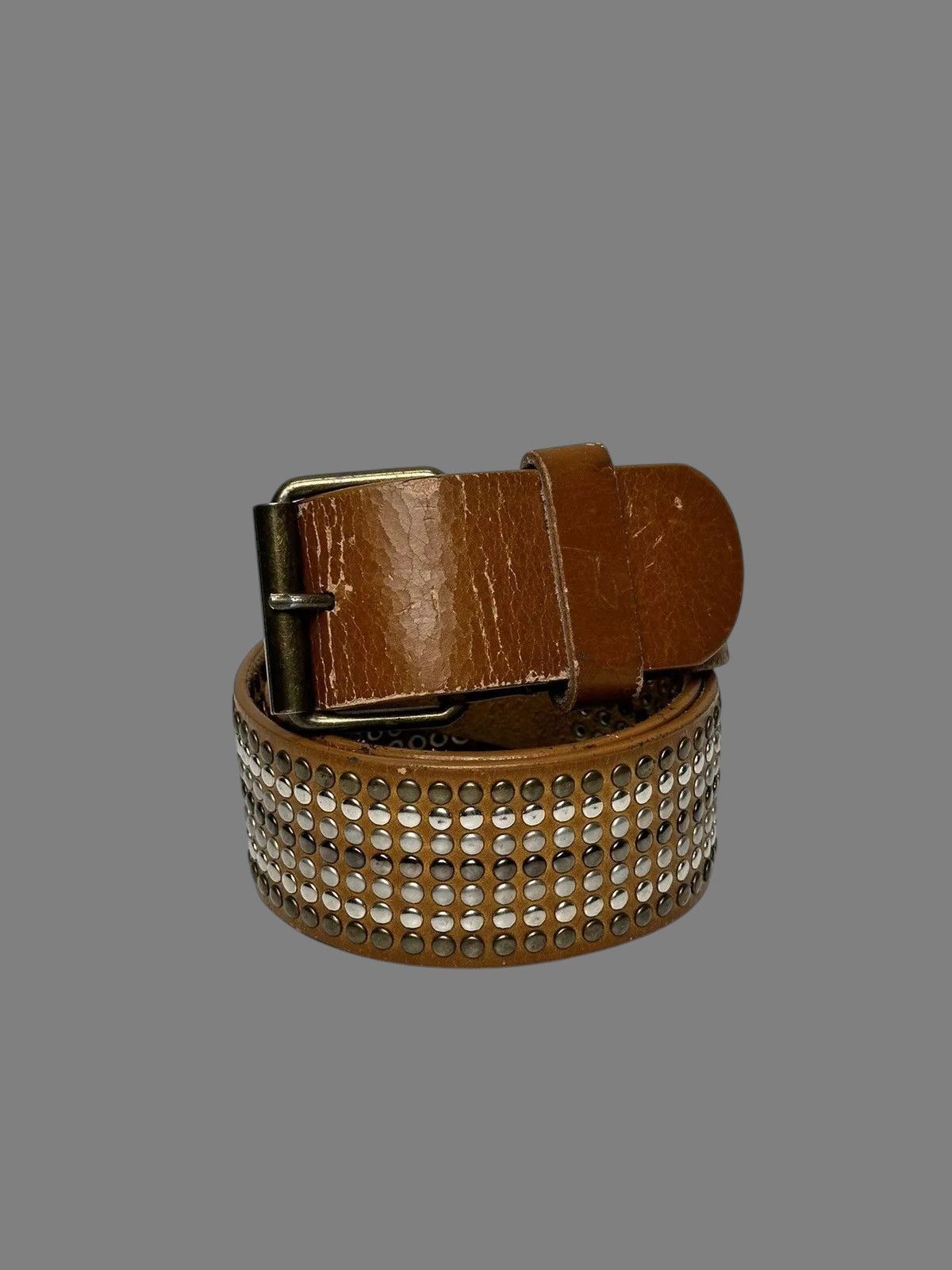 Beauty Beast Vintage Brown Leather Belt Classic Italian Handmade Style Size ONE SIZE - 4 Thumbnail