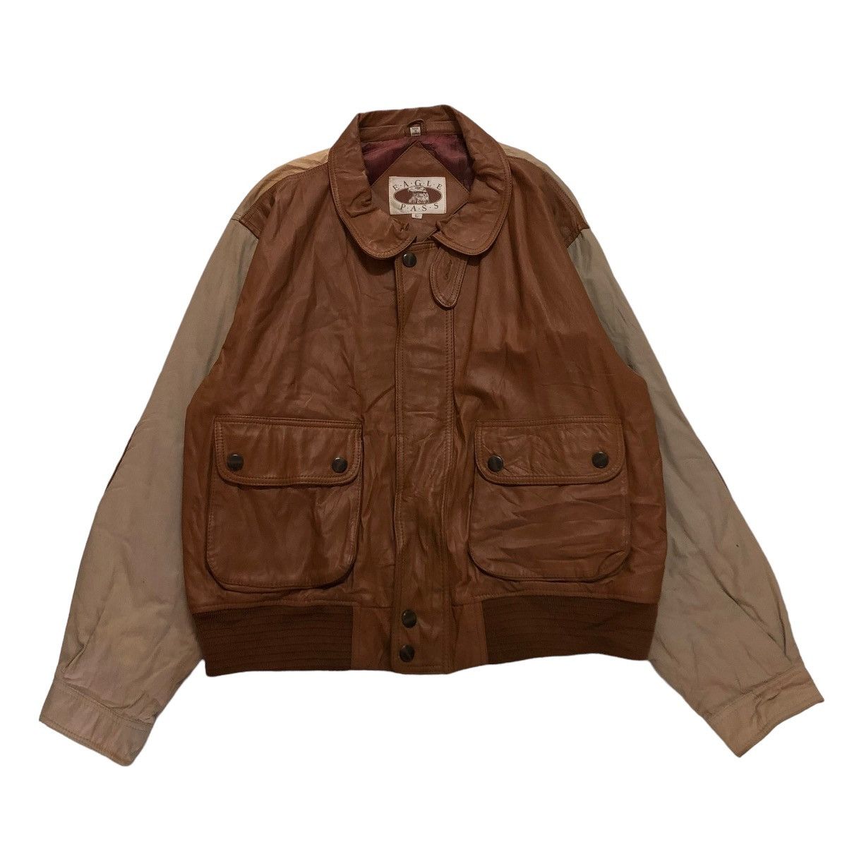 Japanese Brand 🔥VINTAGE BIKER LEATHER JACKET EAGLE PASS ISSEY MIYAKE Size US L / EU 52-54 / 3 - 1 Thumbnail