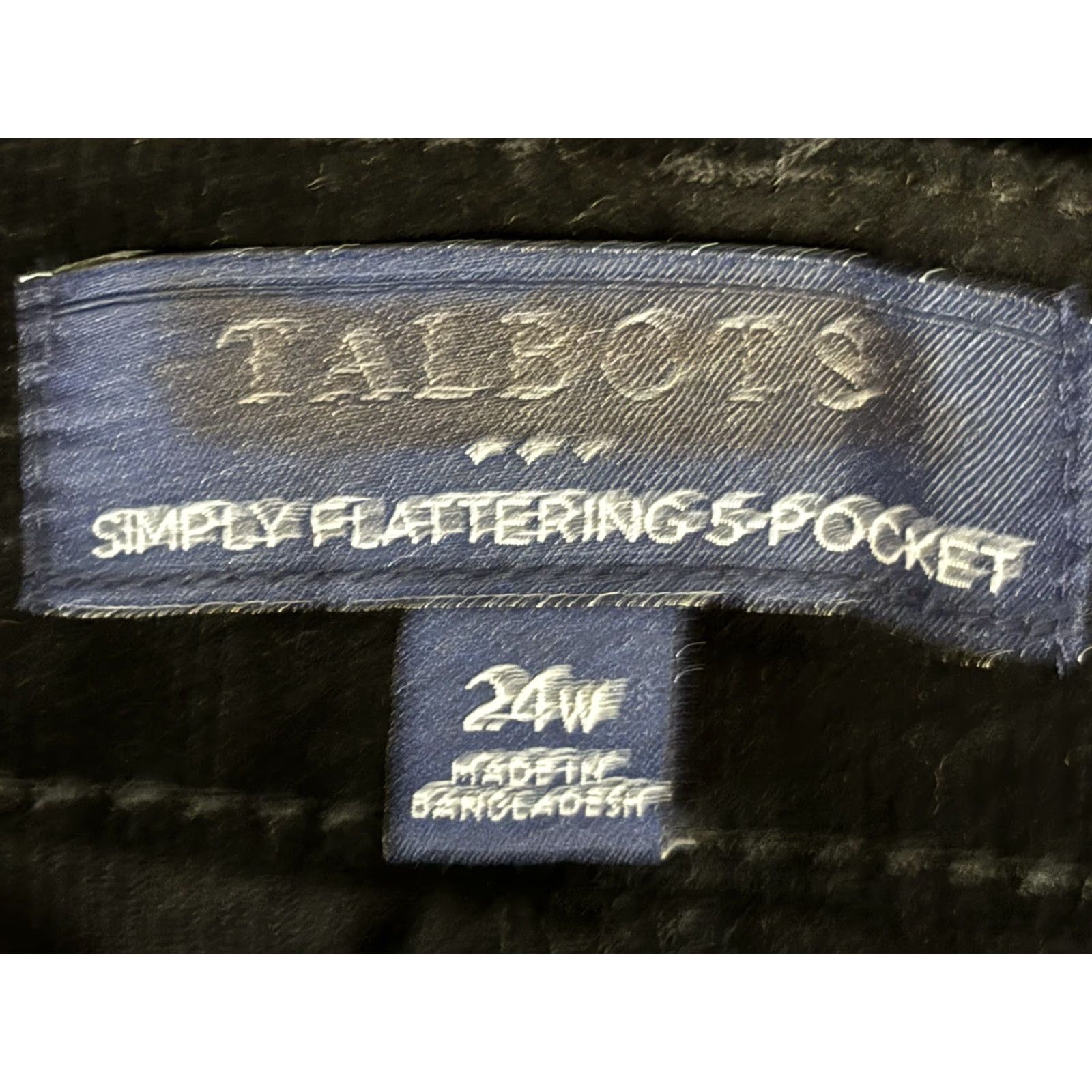 Talbots Talbots Plus Size 24W Black Corduroy Pants 5-Pocket Womens Size 42" / US 20 - 5 Thumbnail