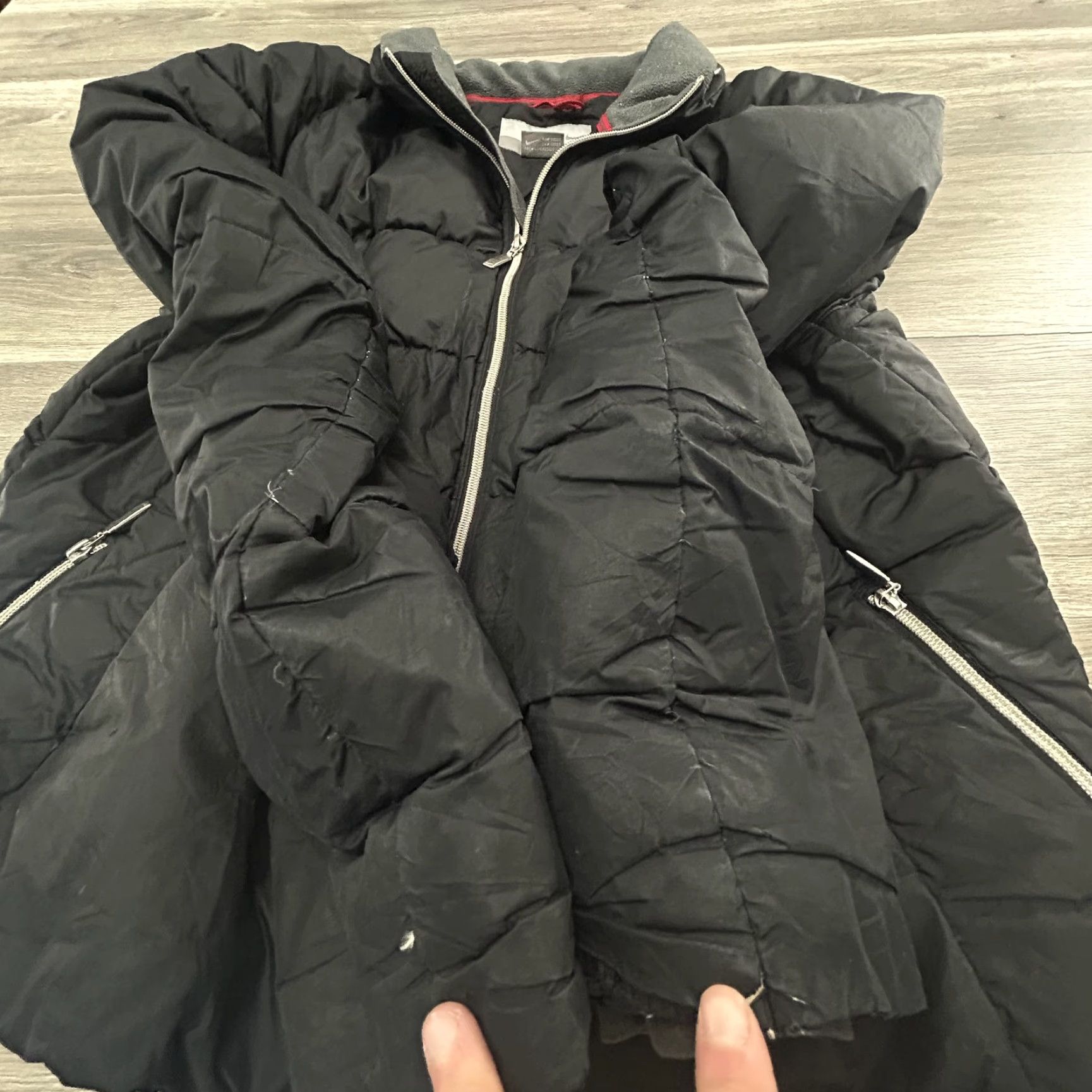Nike VINTAGE Nike Puffer Jacket Womens XL Black Quilted Full Zip Pockets Insulated Exterior Outdoor Sports Size XL / US 12-14 / IT 48-50 - 6 Thumbnail