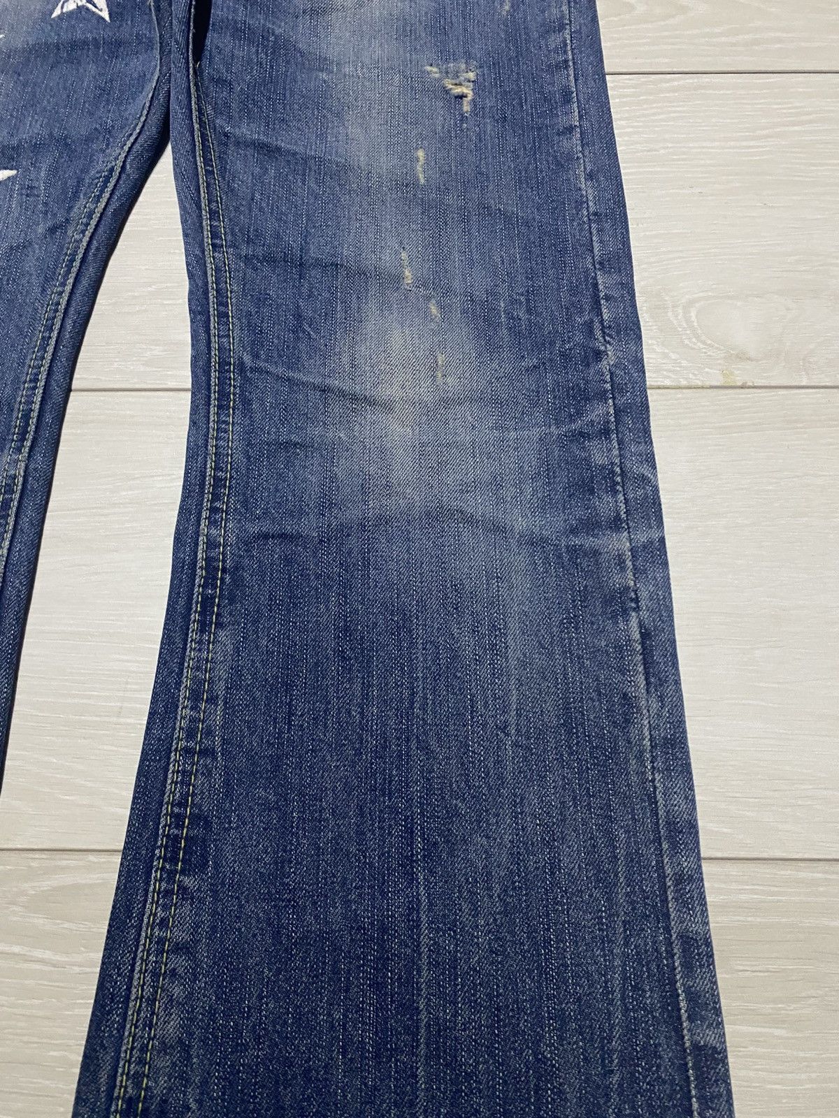 Beauty Beast Vintage Japanese Buzz Spunky Star Flare Repair Jeans Size US 32 / EU 48 - 10 Thumbnail