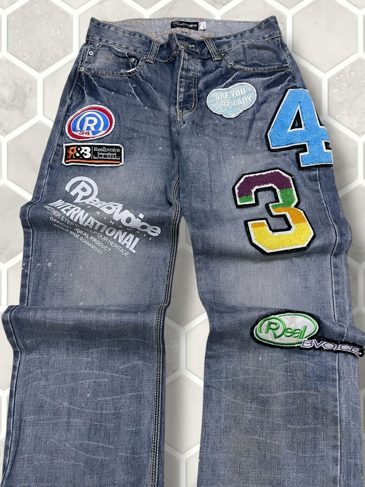 Japanese Brand Vintage Japan Streetwear RealBvoice Patchwork Baggy Denim Size US 32 / EU 48 - 4 Thumbnail