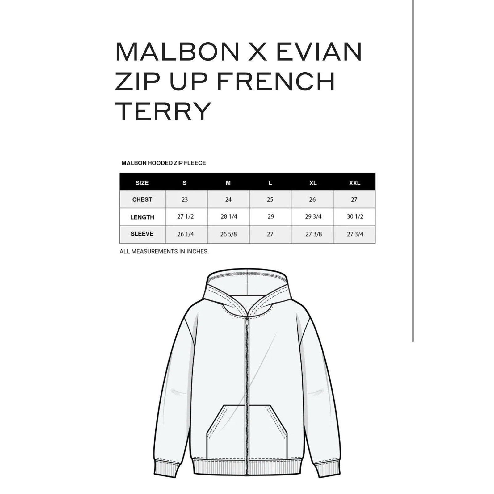 Malbon Malbon Golf x Evian French Terry Zip Up White XS Size US XS / EU 42 / 0 - 3 Thumbnail