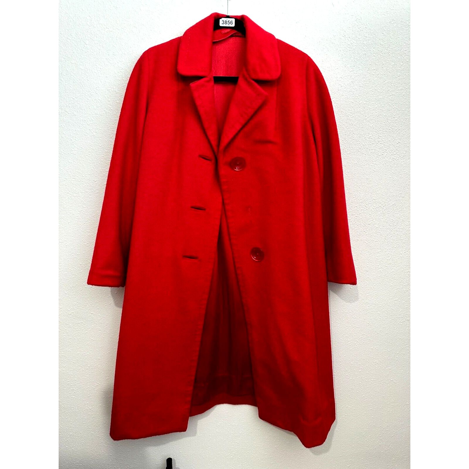 Other Red Felt Long Sleeve Single Button Heavy Long Line Jacket L Size L / US 10 / IT 46 - 1 Thumbnail