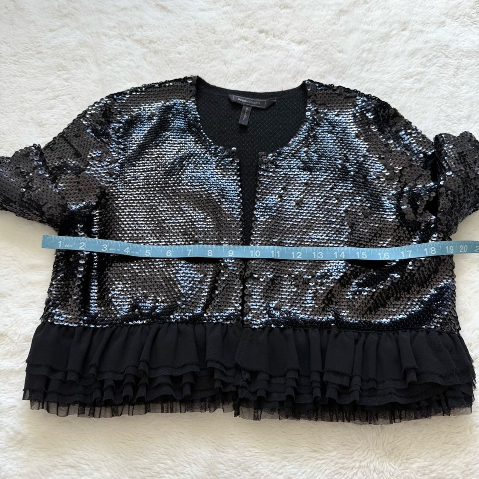 Bcbgmaxazria BCBG Maxazria crop top with sequins size L Size L / US 10 / IT 46 - 8 Thumbnail