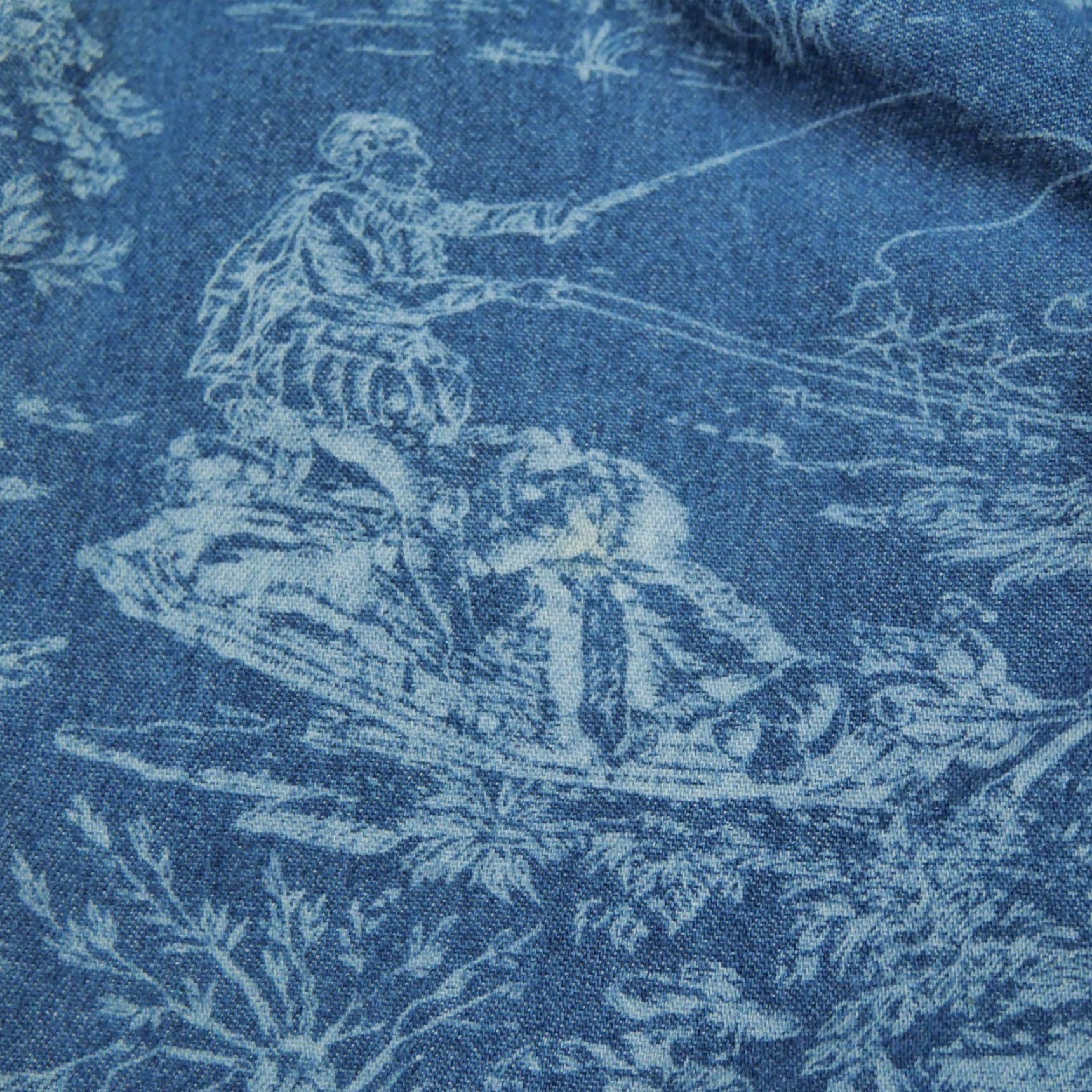 Vintage VINTAGE AMI Pants Womens 6 Blue Print Classic Art Crop Capri 2000s Y2K Blue Graphic Fashion? Size 28" / US 6 / IT 42 - 4 Thumbnail