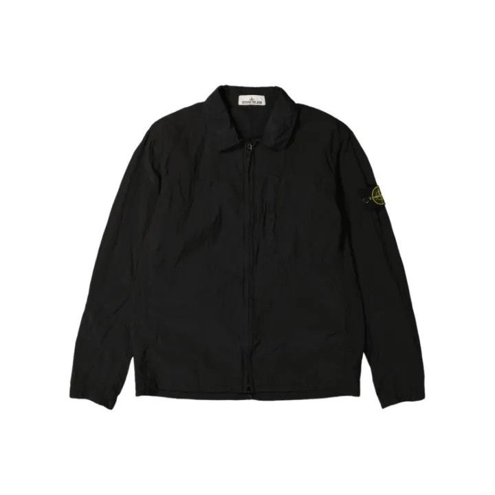 Stone Island Stone Island Black Logo Zip Jacket Size US XXL / EU 58 / 5 - 1 Thumbnail