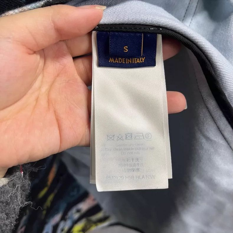 Louis Vuitton LOUIS VUITTON Black Dazzling Laser and Old Flower Denim shi Size US S / EU 44-46 / 1 - 3 Thumbnail