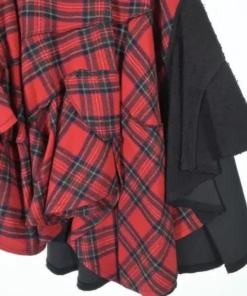 Comme des Garcons Comme Des Garcons size M Red and Black Plaid Asymmetrical Size 22" - 3 Thumbnail