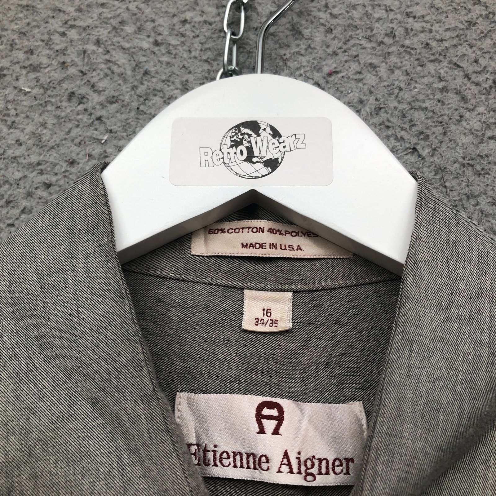 Etienne Aigner Vintage Etienne Aigner Button Up Shirt Mens Size 16 34-35 L Size US L / EU 52-54 / 3 - 4 Thumbnail