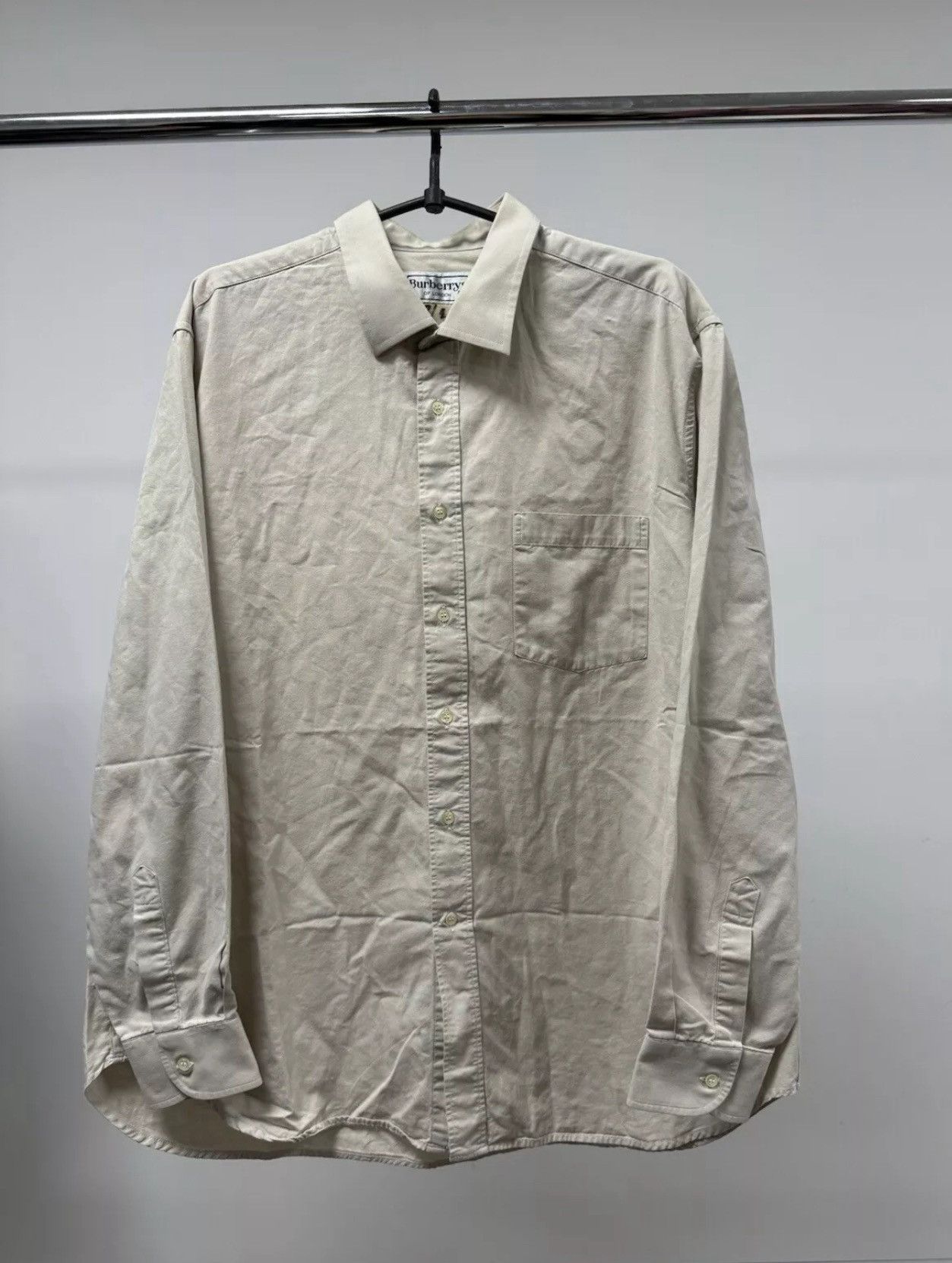 Burberry × Designer × Vintage Vintage Shirt Burberrys Of London Made in France Size US XL / EU 56 / 4 - 1 Thumbnail