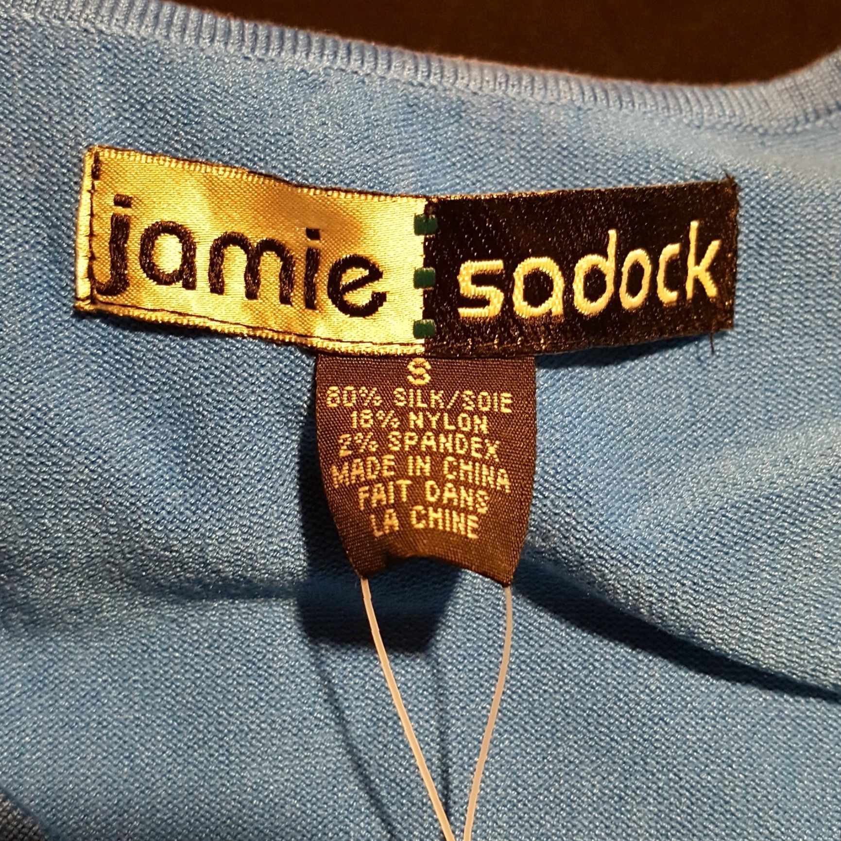 Vintage VINTAGE Jamie Sadock Blue Silk Knit Women's Small Short Sleeve Golf Outdoor Shirt Top Size S / US 4 / IT 40 - 7 Thumbnail