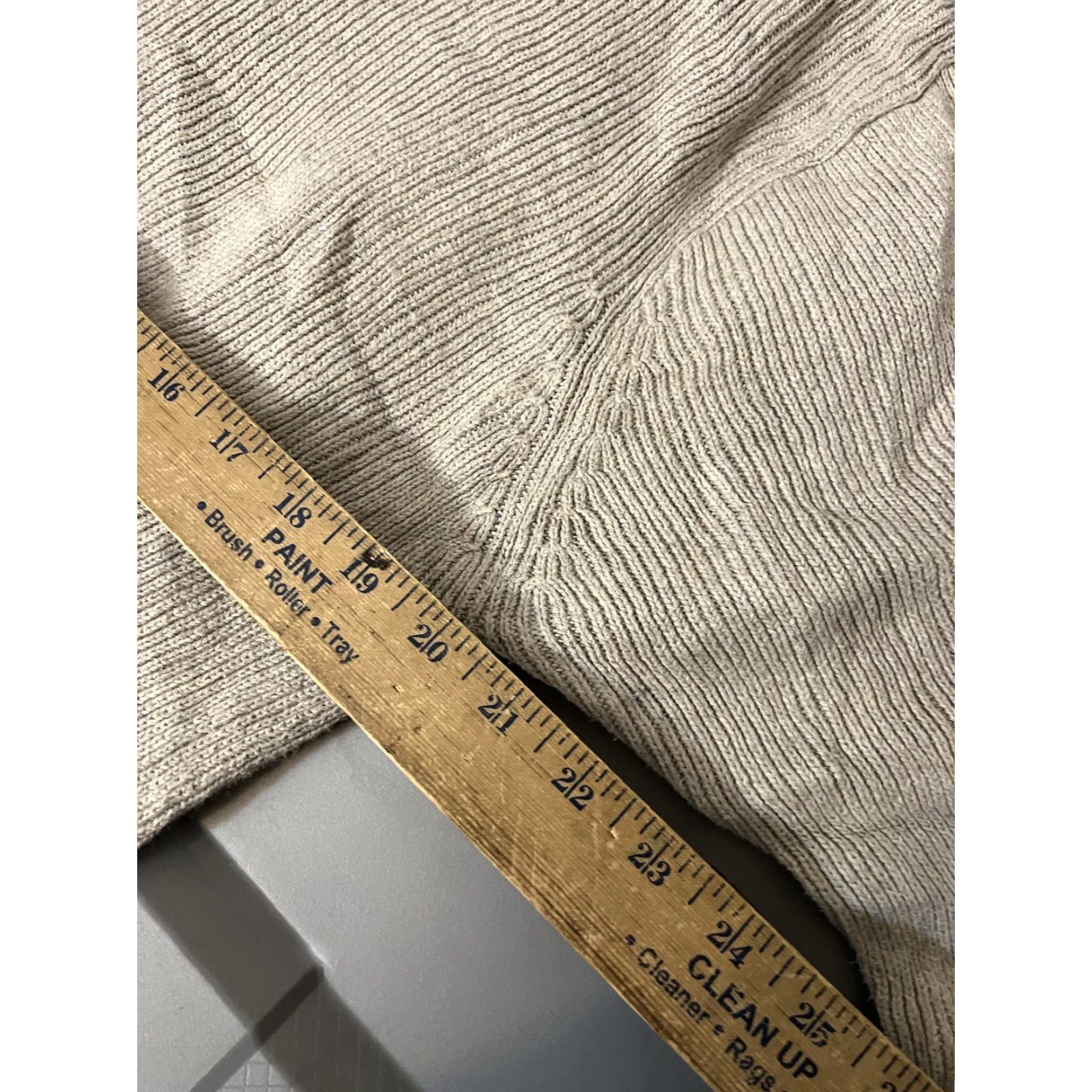 Gap VINTAGE Gap Sweater Mens M Beige Chunky-Knit Pullover V-Neck 90s Casual Knit Cotton Fisherman Size US M / EU 48-50 / 2 - 5 Thumbnail