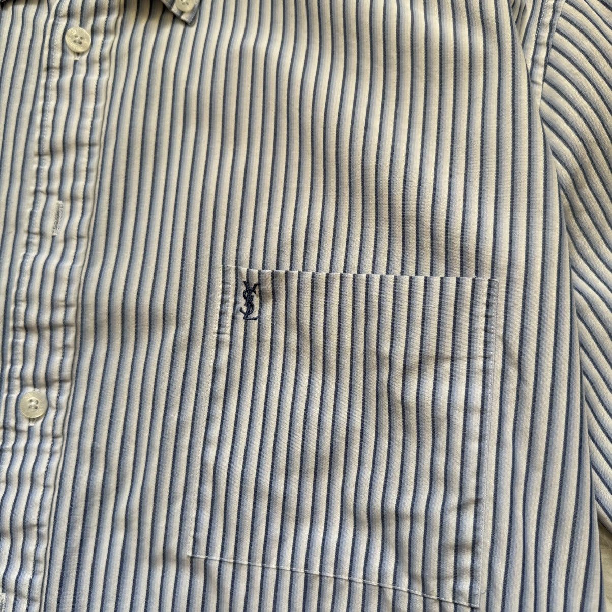 Yves Saint Laurent 📌 Yves Saint Laurent Crosses YSL Striped Shirt Summer Size US XL / EU 56 / 4 - 3 Thumbnail