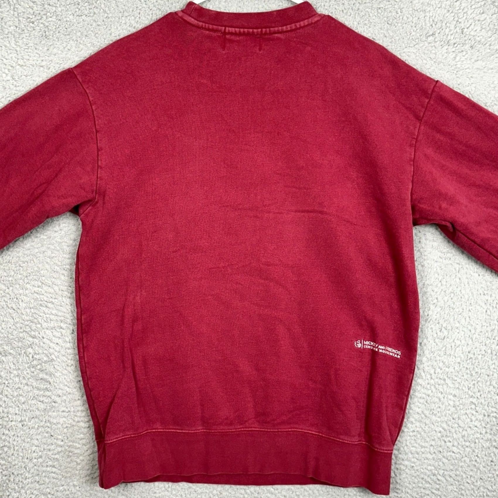 Disney Disney Mickey Mouse Sweatshirt Mens M Red Crewneck Pullover Embroidered EUC Size US M / EU 48-50 / 2 - 3 Thumbnail