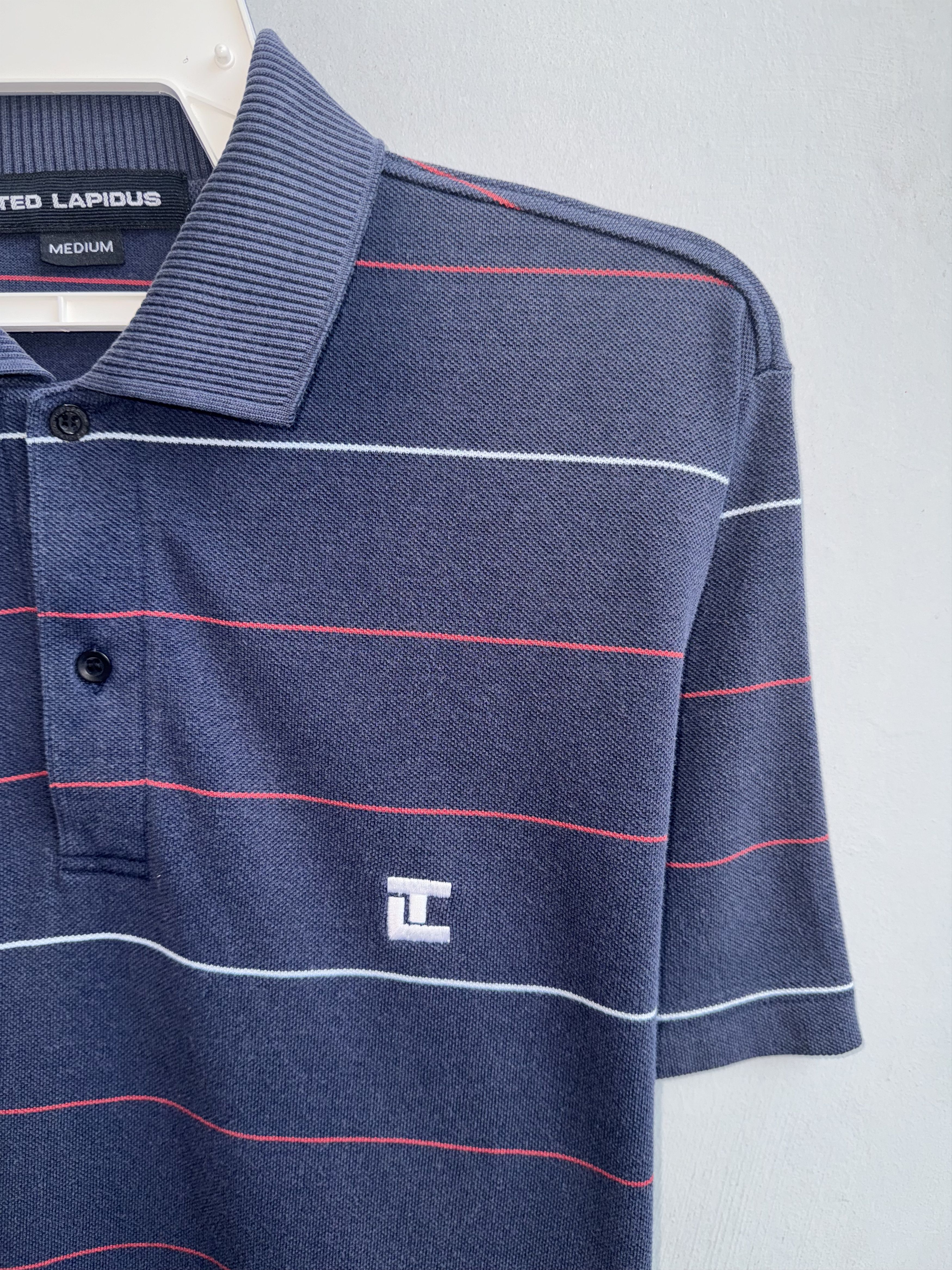 TED LAPIDUS Ted Lapidus Stripe Polo Shirt Size US M / EU 48-50 / 2 - 2 Thumbnail