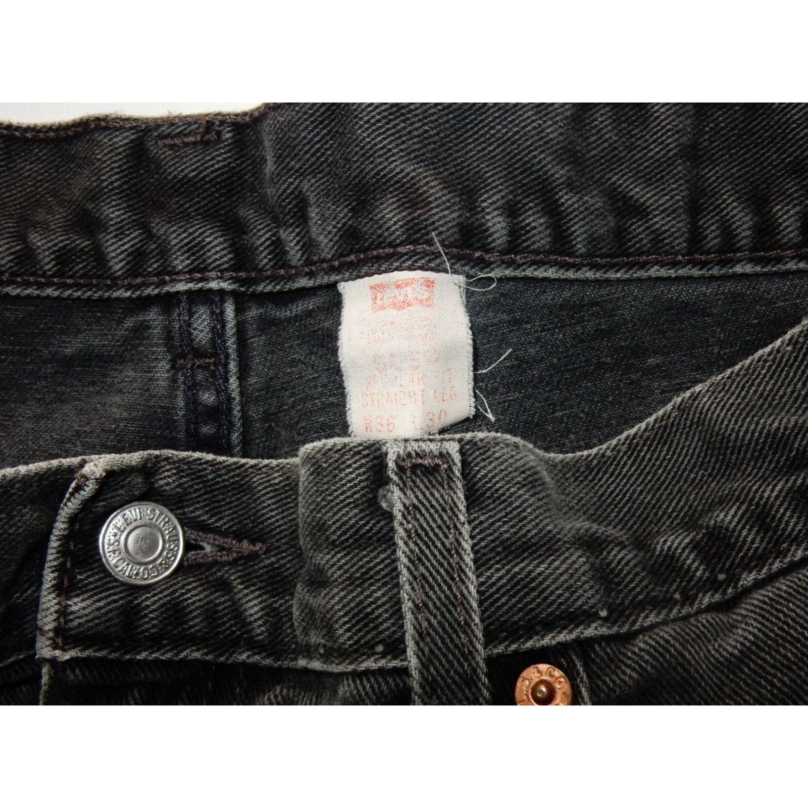 Levi's VINTAGE Levi's Jeans Men's Size 36x30 Black Denim Straight Mens Size US 36 / EU 52 - 7 Thumbnail