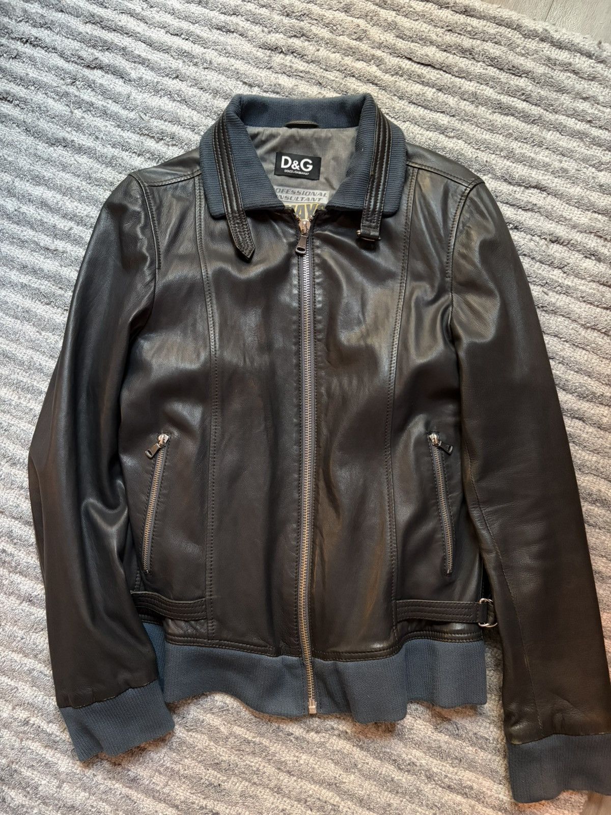 Dolce & Gabbana D&G Vintage Lambskin Leather Jacket 50 fits like a S Size US M / EU 48-50 / 2 - 1 Thumbnail