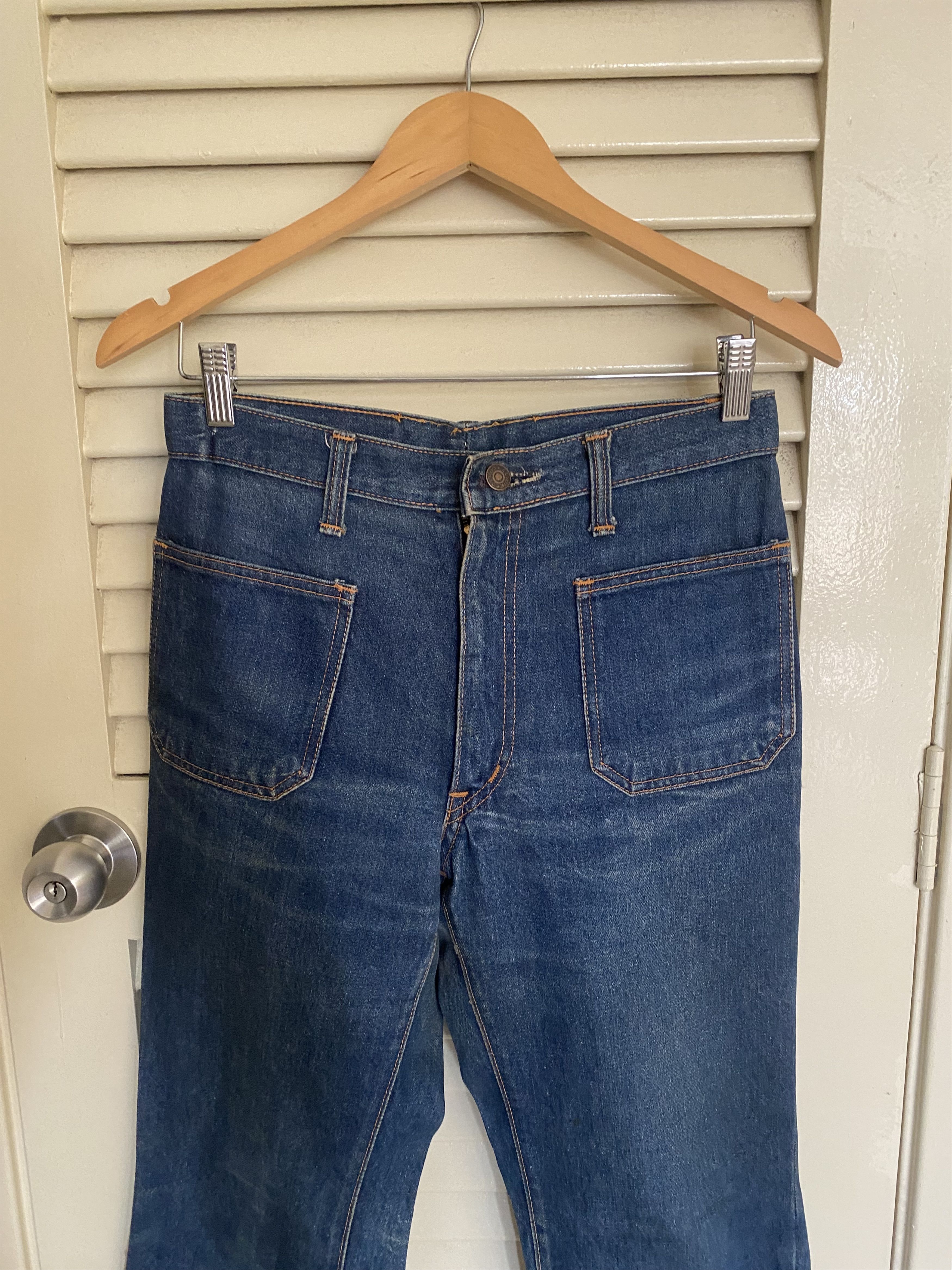 Edwin Vintage 70s Edwin Bell Bottom Flare Bush Jeans Size US 29 - 3 Thumbnail