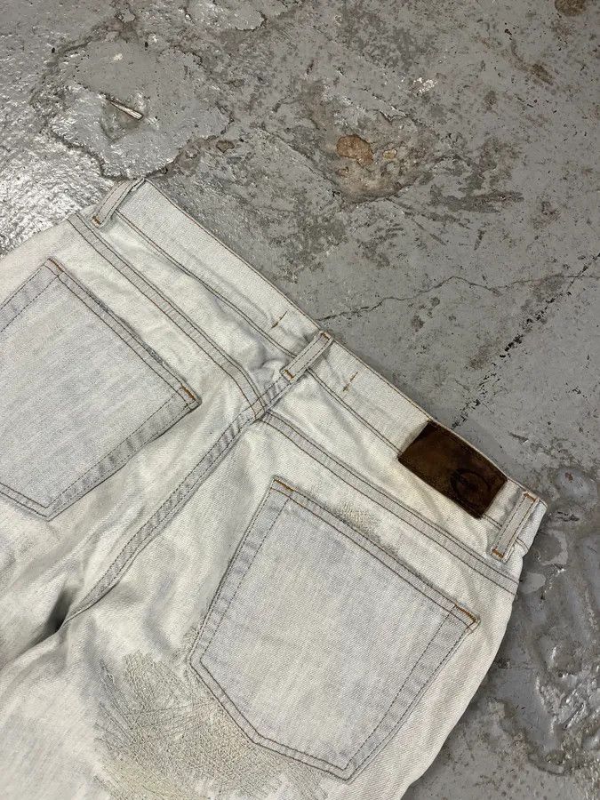 Just Cavalli 2000s Cavalli Distressed White Jeans Size US 30 / EU 46 - 9 Thumbnail
