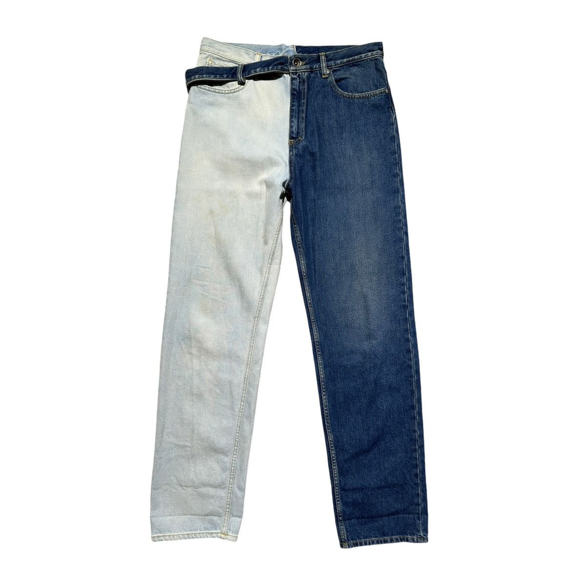 Maison Margiela Two tone Hybrid leg denim | Grailed