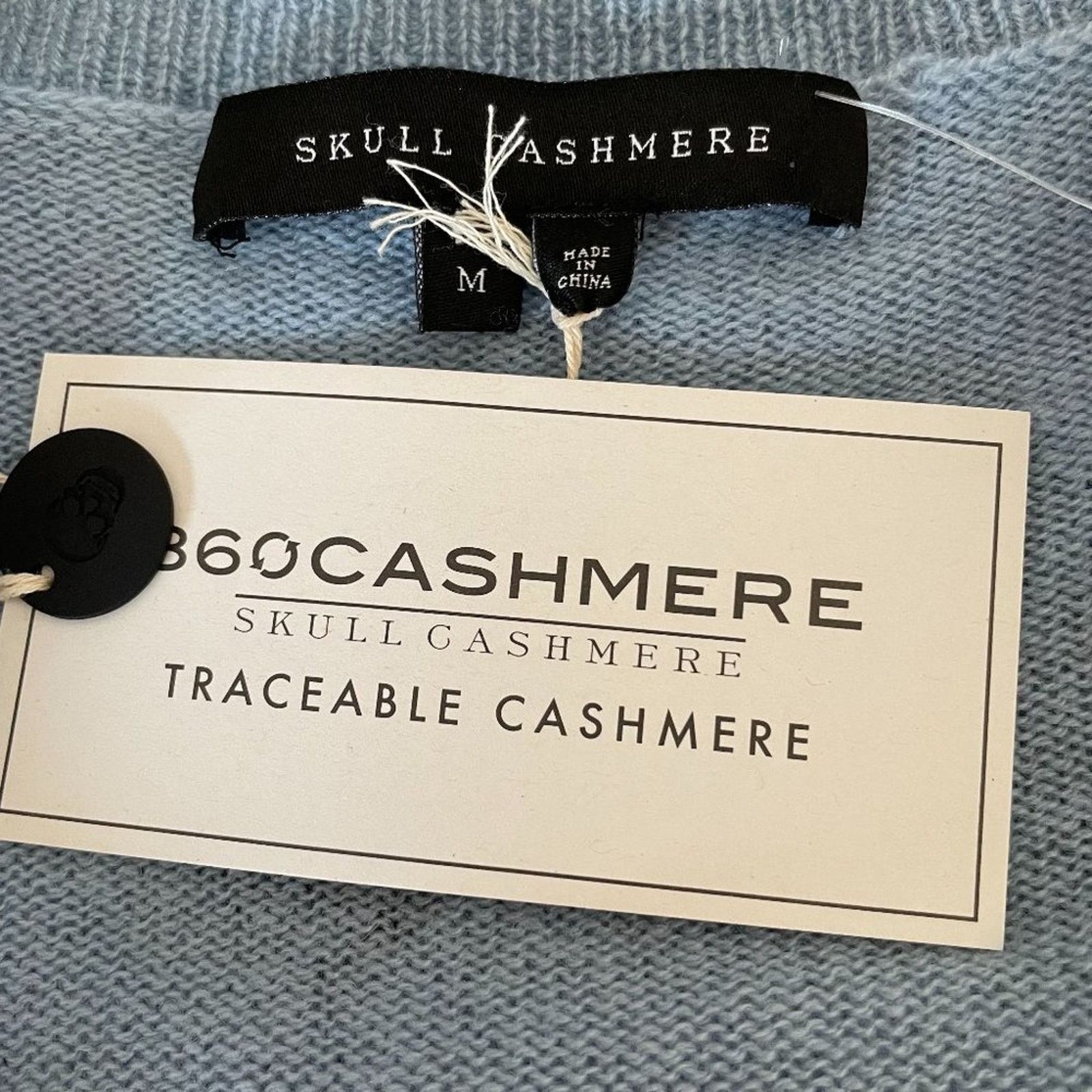360Cashmere V-Neck Skull Print Cashmere Sweater 360 Cashmere Size M / US 6-8 / IT 42-44 - 6 Thumbnail
